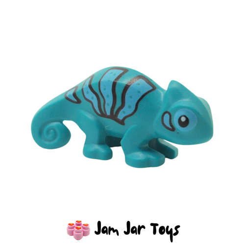 LEGO Chameleon Dark Turquoise, Azure and Dark Red Stripes