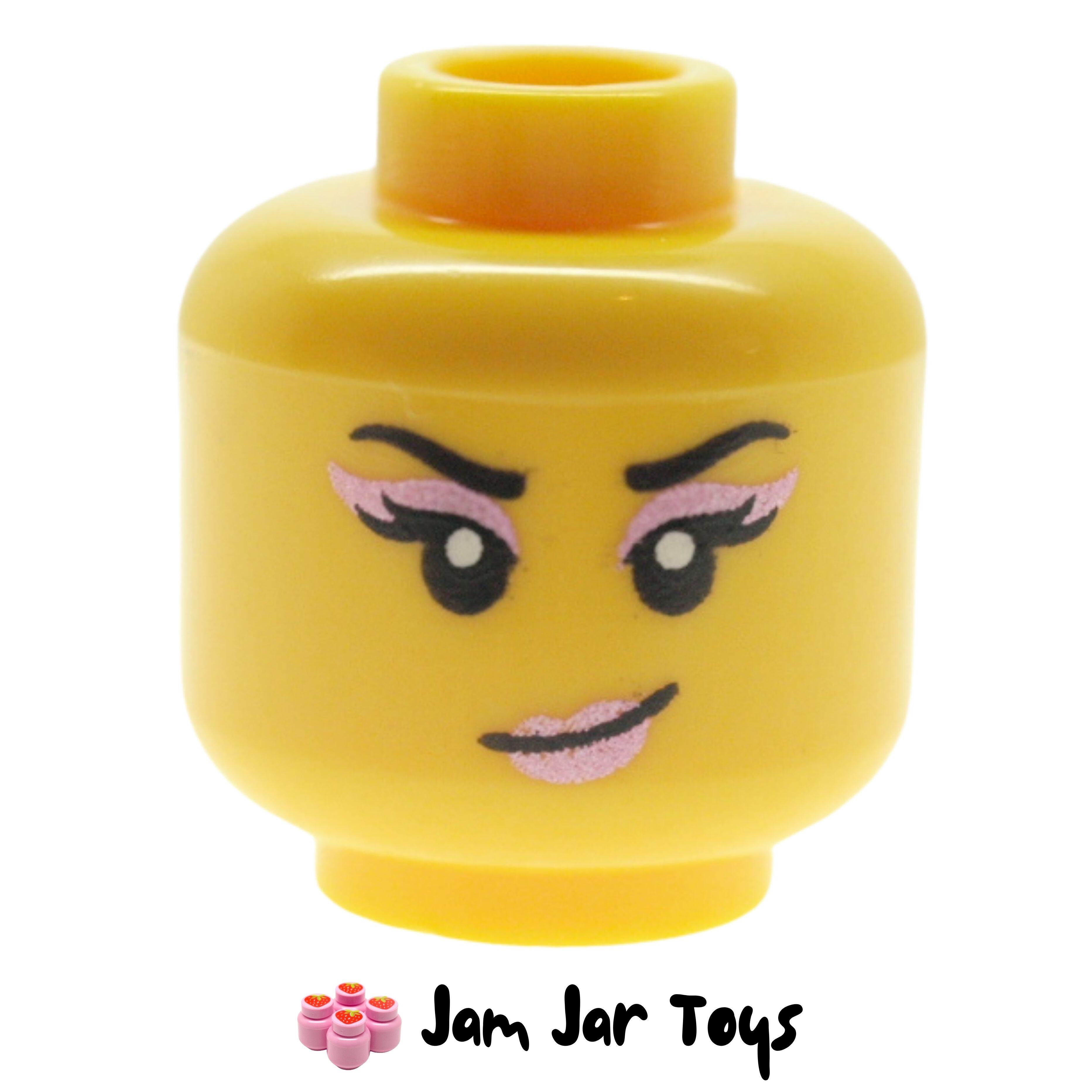 LEGO Zoey Head, Lavender Eyeshadow, Lavender Lips, Smirk