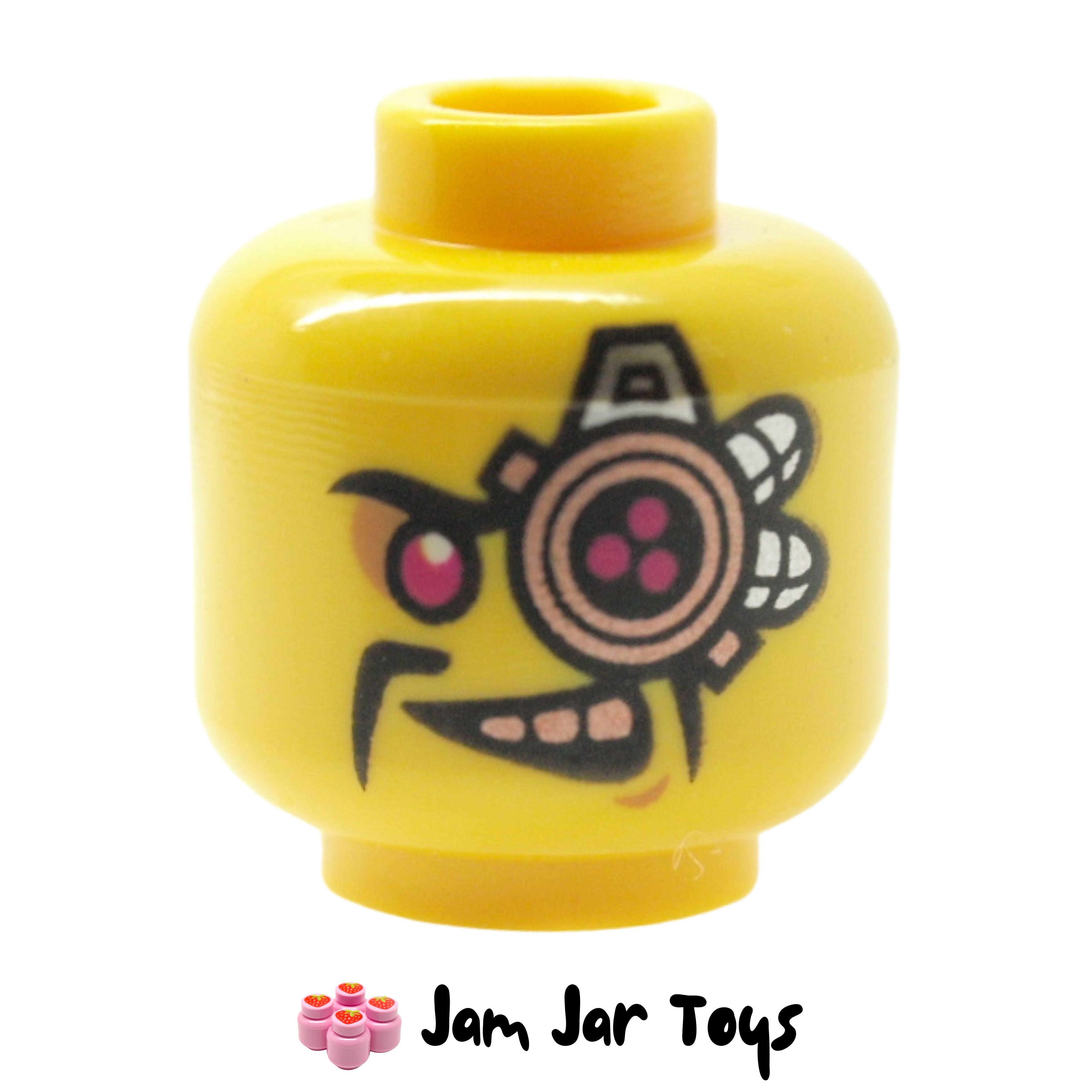 LEGO The Mechanic, Magenta Eye, Thin Moustache, Pearl Gold Mechanical Eye with 3 Magenta Dots