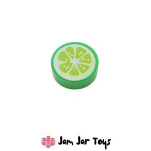 LEGO® Bright Green Lime Centre / Slice 1 x 1 Round Tile KF60