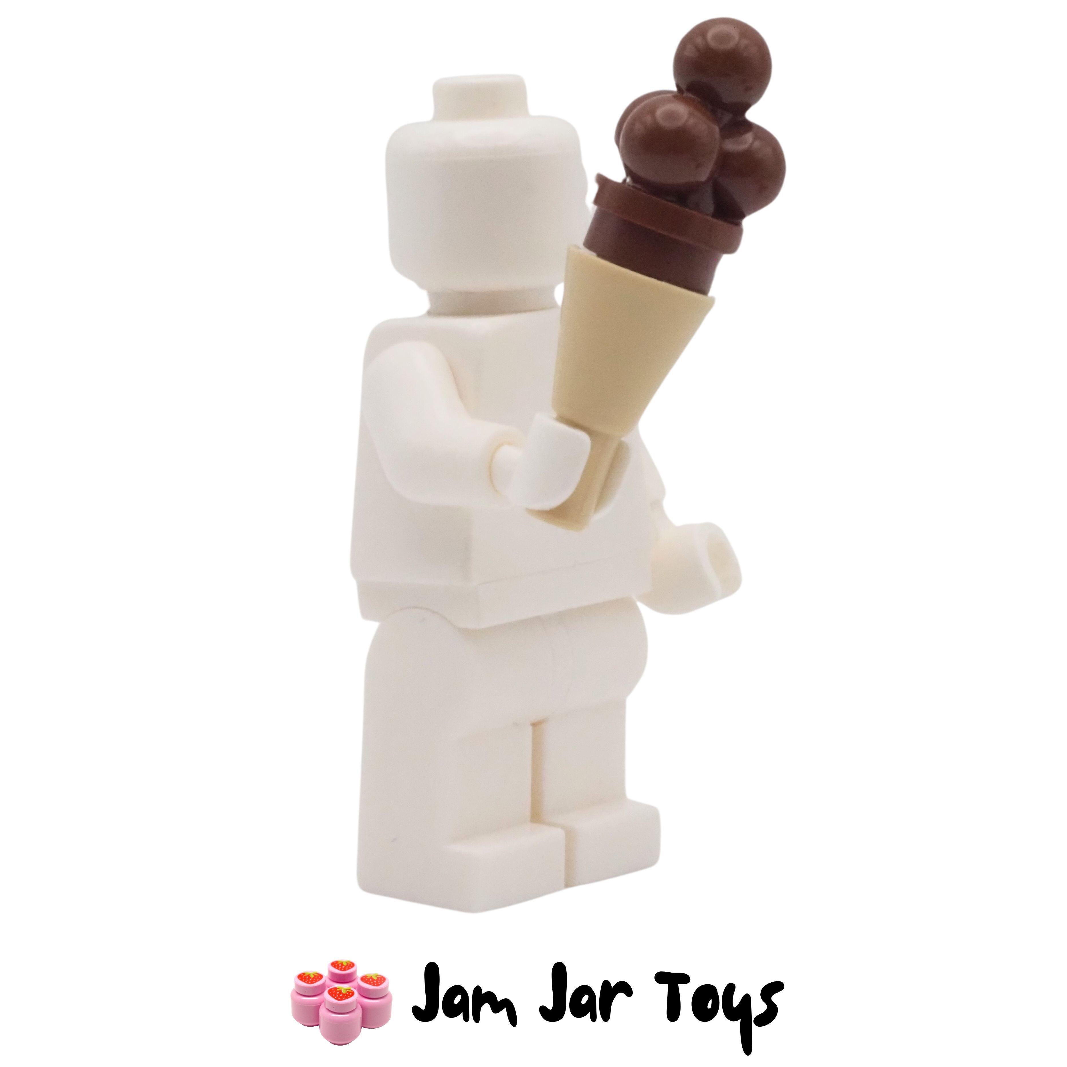 LEGO Tan Cone with Chocolate Ice Cream Sundae.