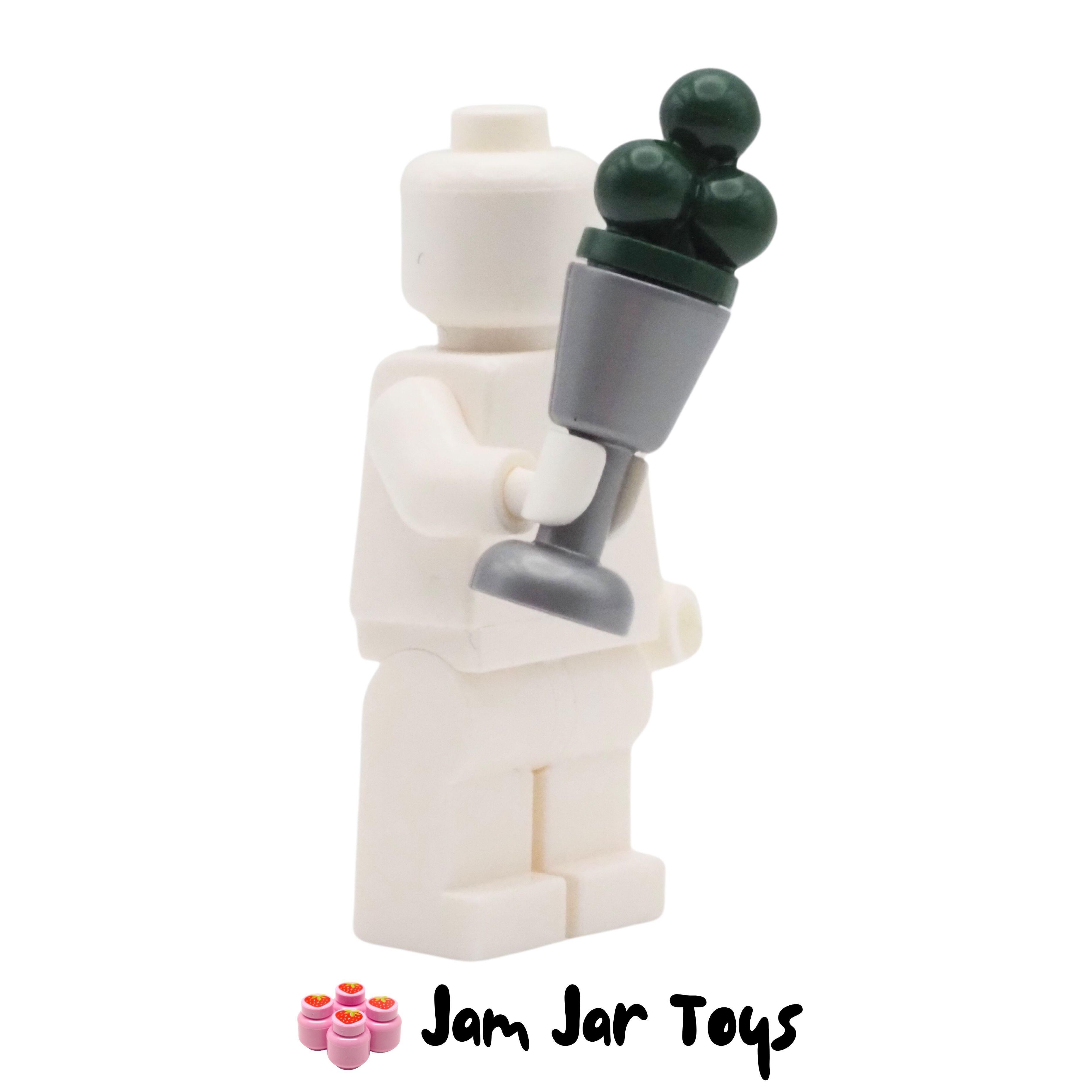 LEGO Flat Silver Goblet with Dark Green Ice Cream