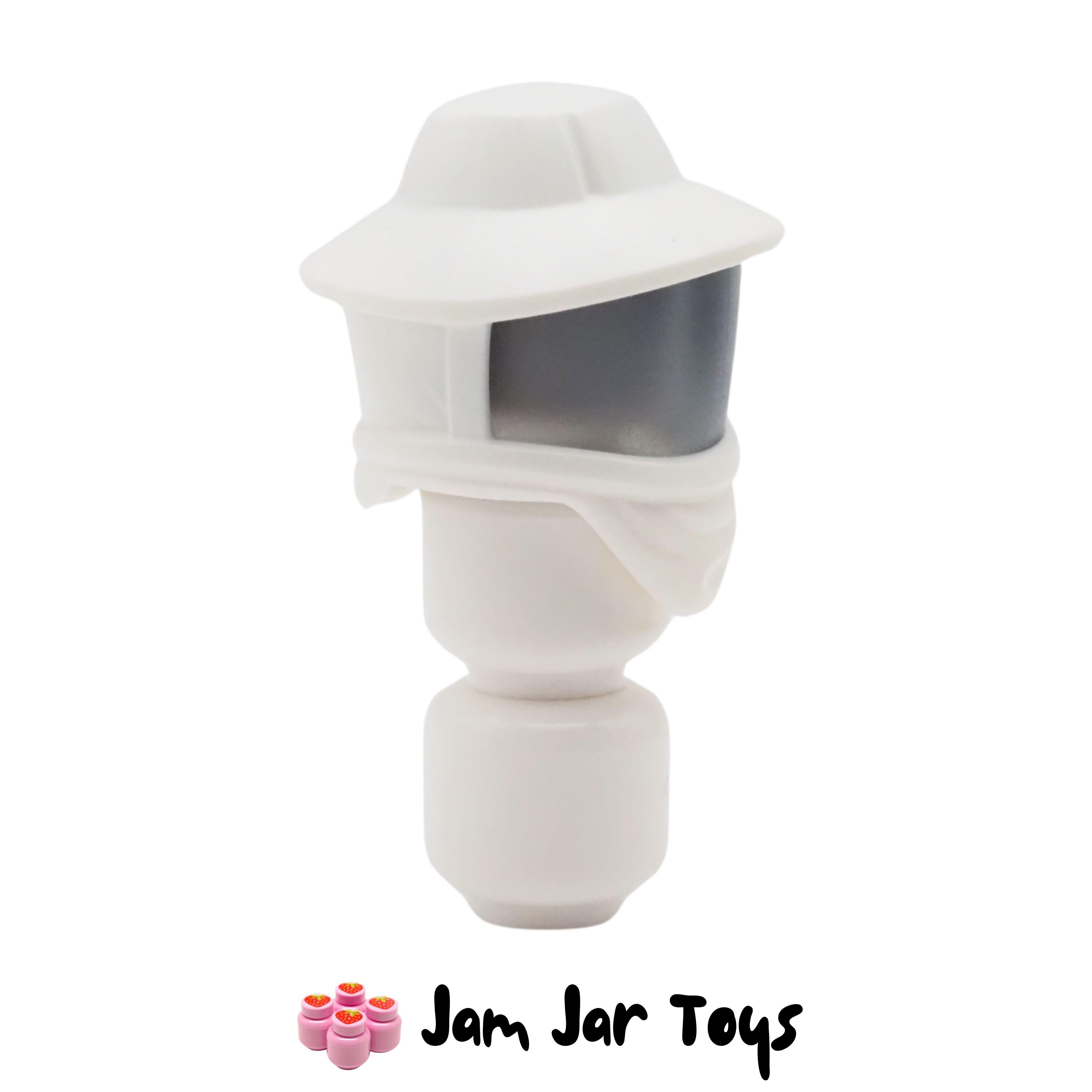 LEGO White Beekeeper Hat, Trans-Black Visor