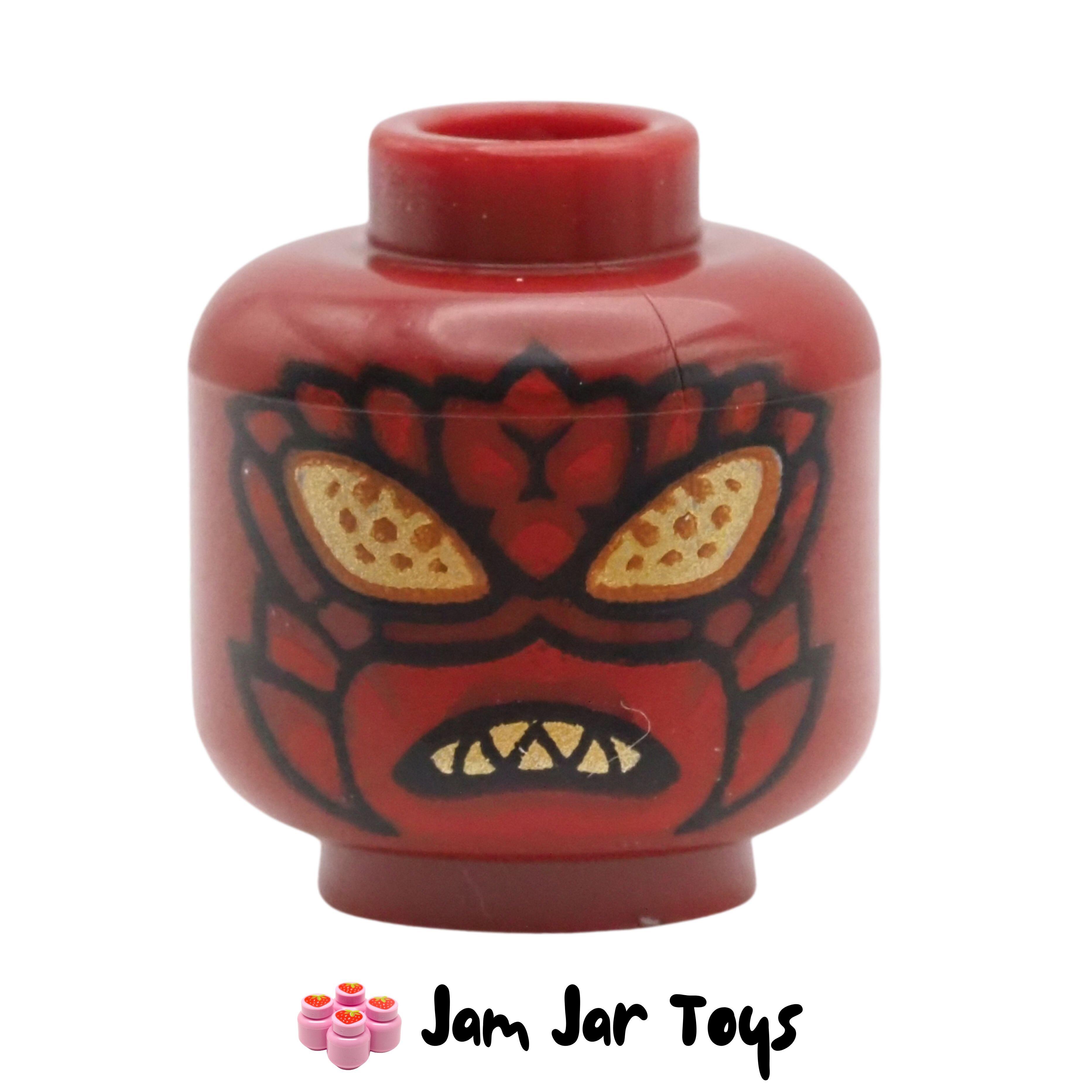 Drix, Dark Red Head, Alien, Gold Insect Eyes, Red Scales, Gold Teeth ...