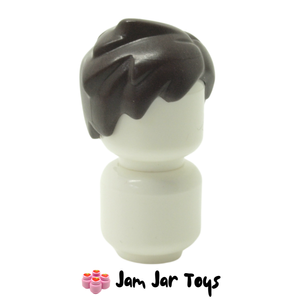 LEGO® Zombie Businessman Hair Dark Brown Short Tousled Lock Sticking Up H163