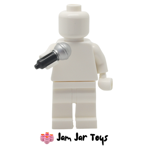 LEGO Black Microphone with Silver Top.