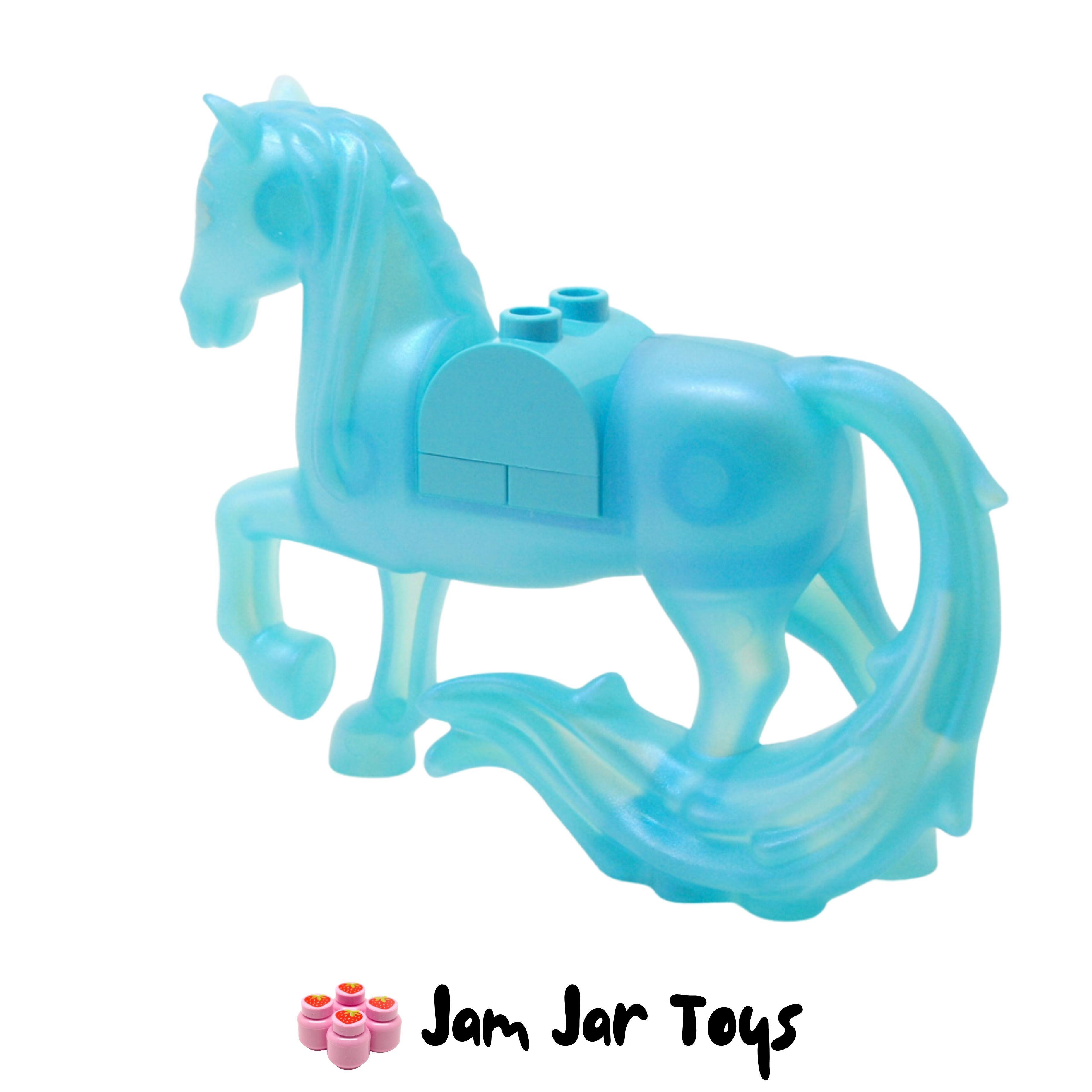 LEGO Nokk Translucent Blue Horse 58484c01pb01 RBB