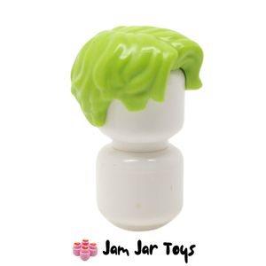 LEGO® Lime Hair Mid Length, Parted FPH103