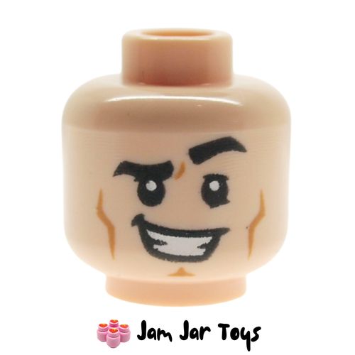 LEGO Joey Tribbiani Light Nougat Head, Tick Eyebrows, Smile, Open Mouth
