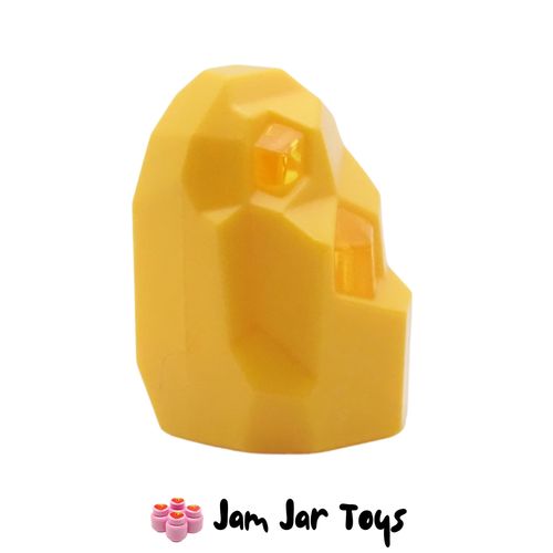 LEGO Geode / Rock, Yellow, Trans-Yellow Crystal Rear View