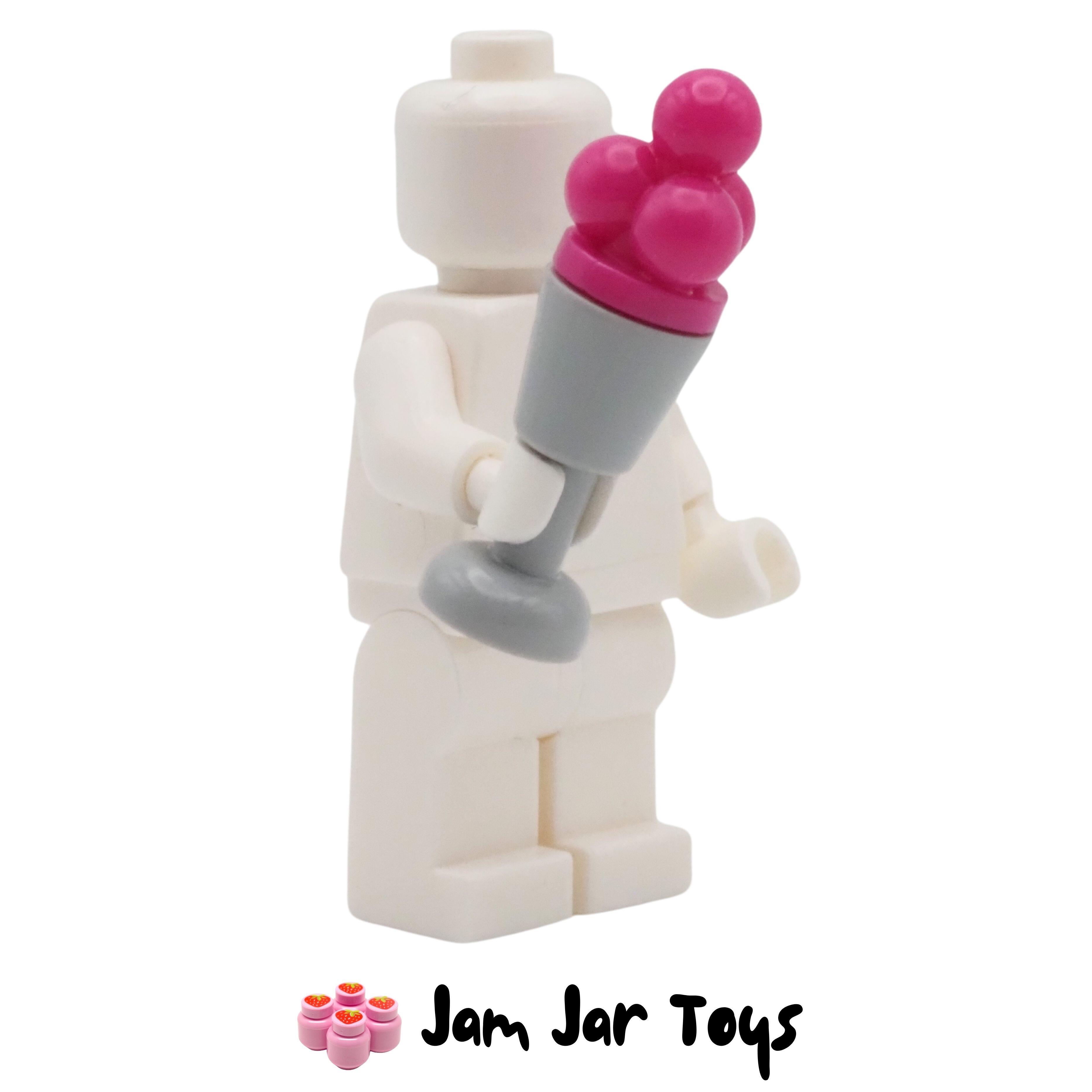 LEGO Light Bluish Grey Goblet With Magenta / Raspberry Ice Cream.