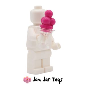 LEGO® Trans Clear Sundae Dish With Magenta / Raspberry Ice Cream ICCSD14