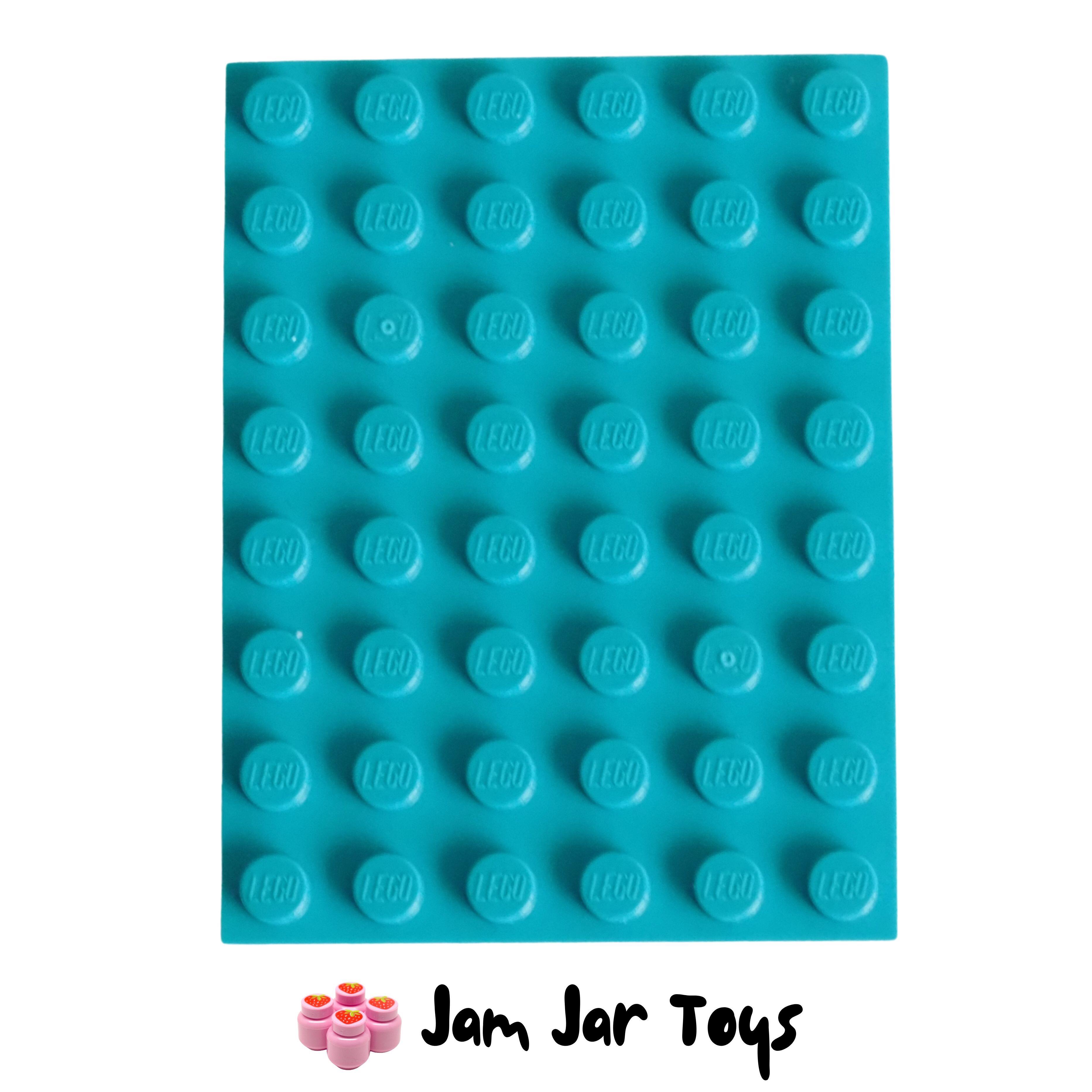 LEGO Base Plate - Dark Turquoise 6 x 8 Stud, Approx 2.5 inches by 2 inches (6 cm x 5 cm) BP97