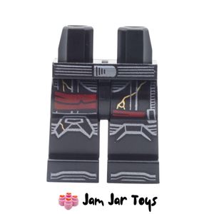 LEGO® Black Legs with Death Trooper Print, Gold Cracks, Red Belts. L322