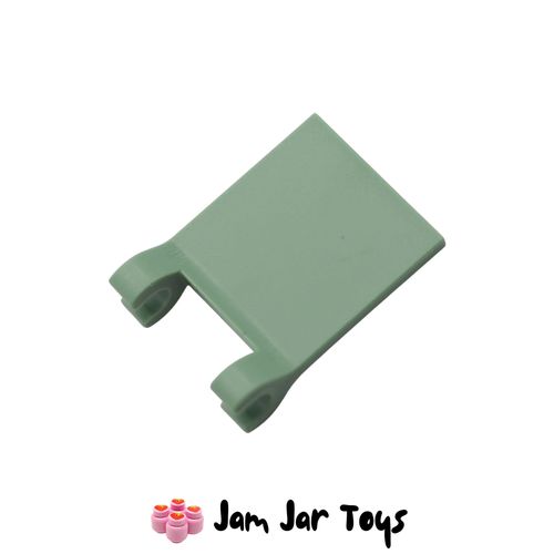 LEGO Sand Green Flag 2 x 2 Square, Flared Clip Edge