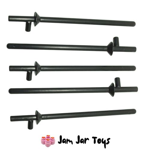 LEGO Lance Weapons Black x5