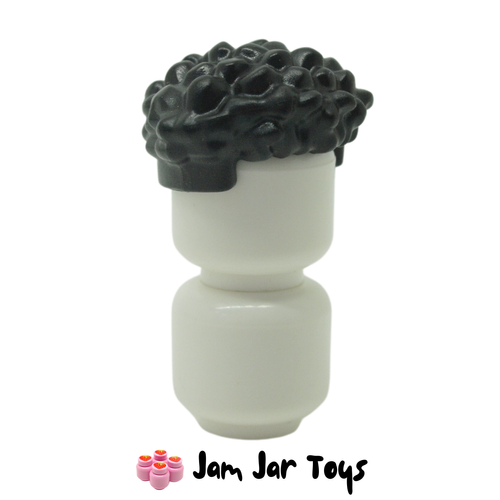 LEGO Black Coiled Hair Straight Sides