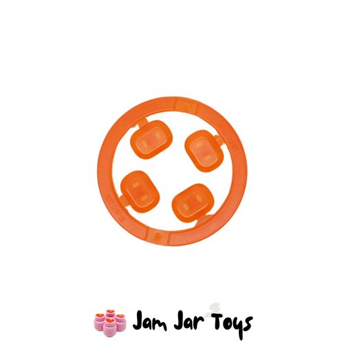 LEGO Trans Orange Infinity Stone, Rock Faceted with Small Pin, 4 on Sprue