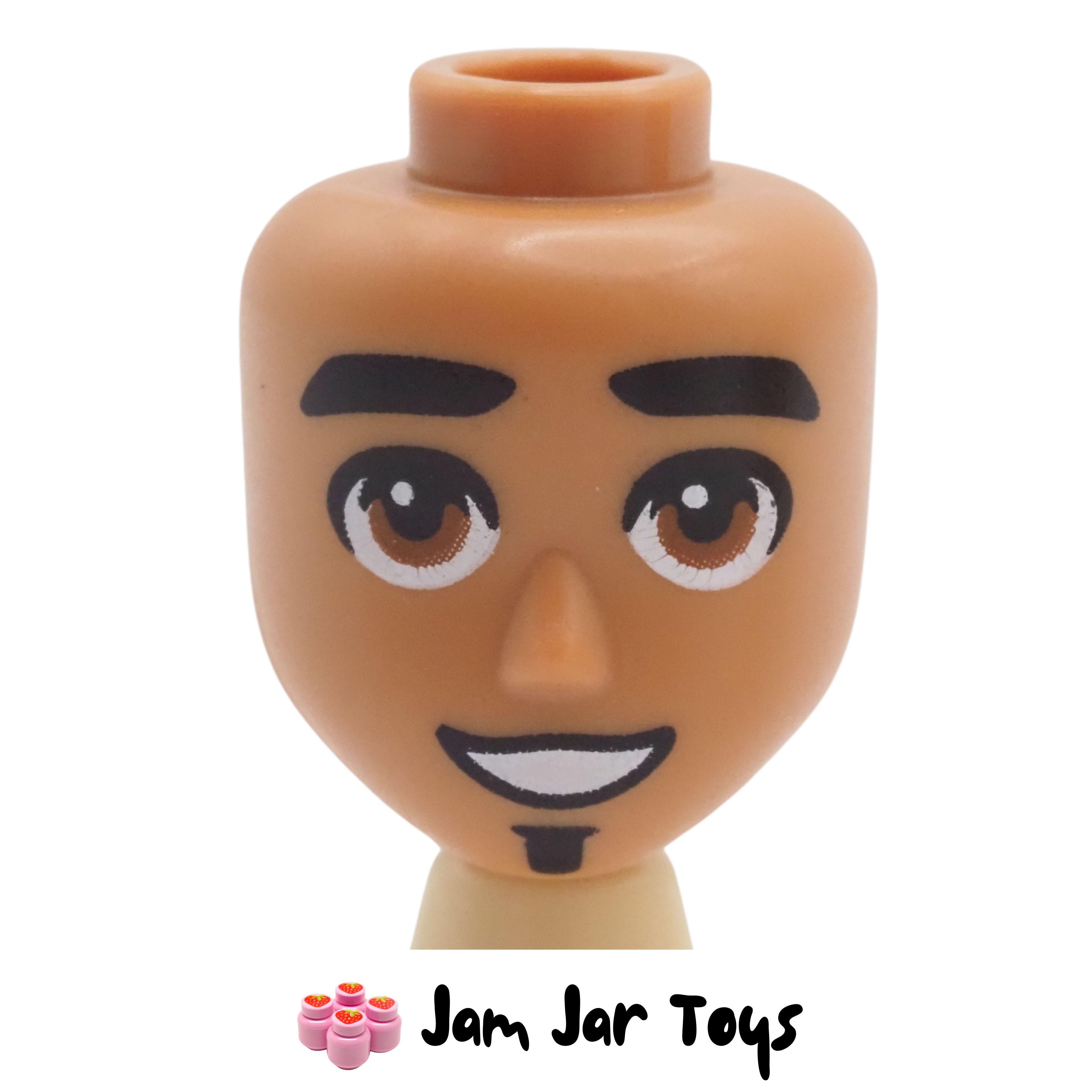 LEGO Anthony&amp;#39;s Medium Nougat Head, Soul Patch, Light Brown Eyes Looking ...