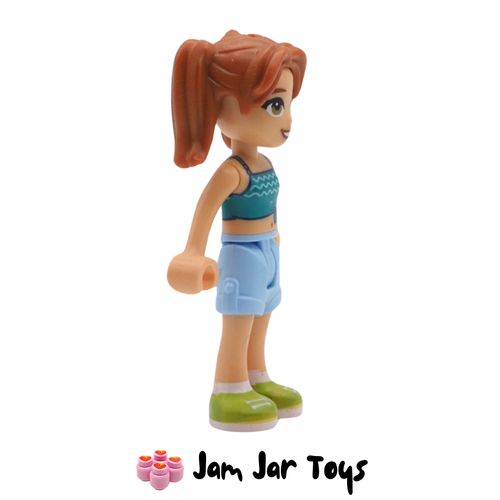 LEGO Friends Minifigure Candi Dark Turquoise Swimsuit Side View