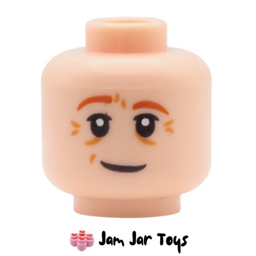 LEGO Light Nougat Arthur Weasley Head, Wrinkles, Lopsided Grin