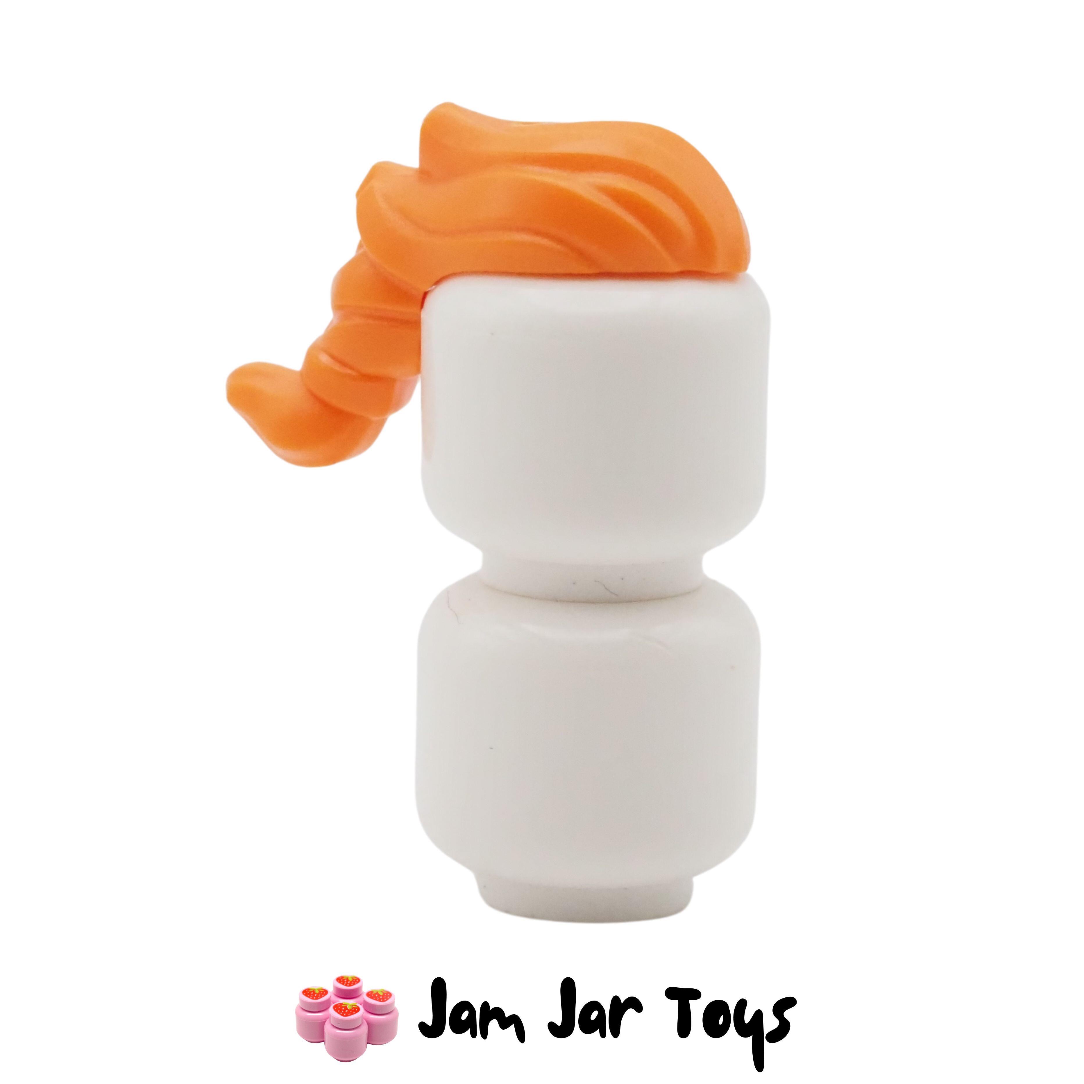 LEGO Orange Mohawk Hair with Ponytail
