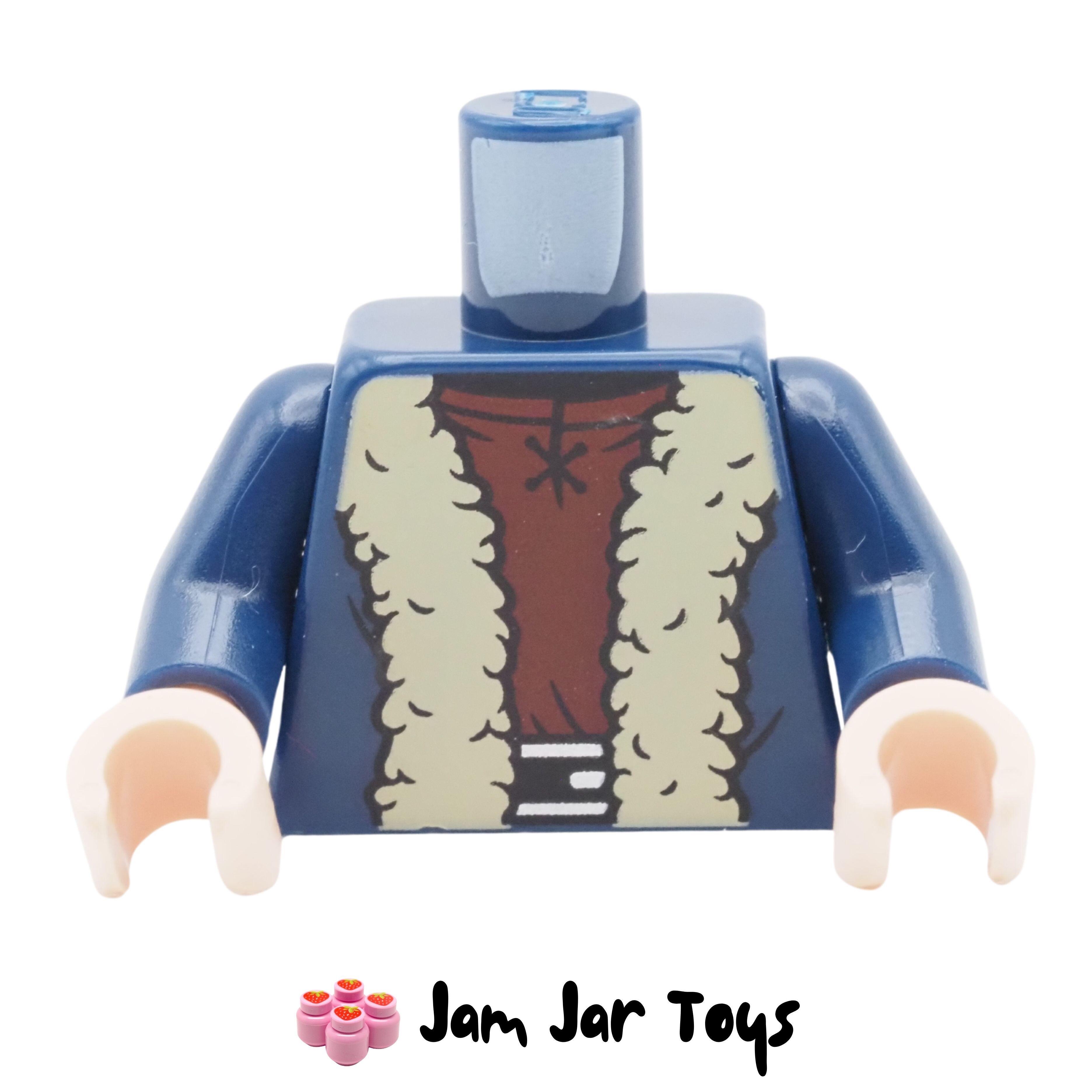 LEGO Dark Blue Torso, Dark Red Tunic, Dark Tan Fur. TO361