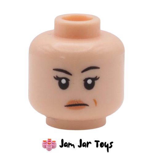 LEGO Stormtrooper Light Nougat Head, Peach Lips, Stern Stare