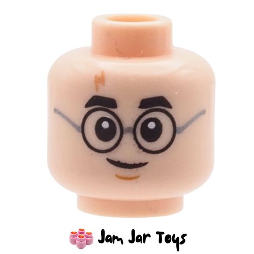 LEGO Light Nougat Harry Potter Head, Glasses, Lightning Scar, Grin