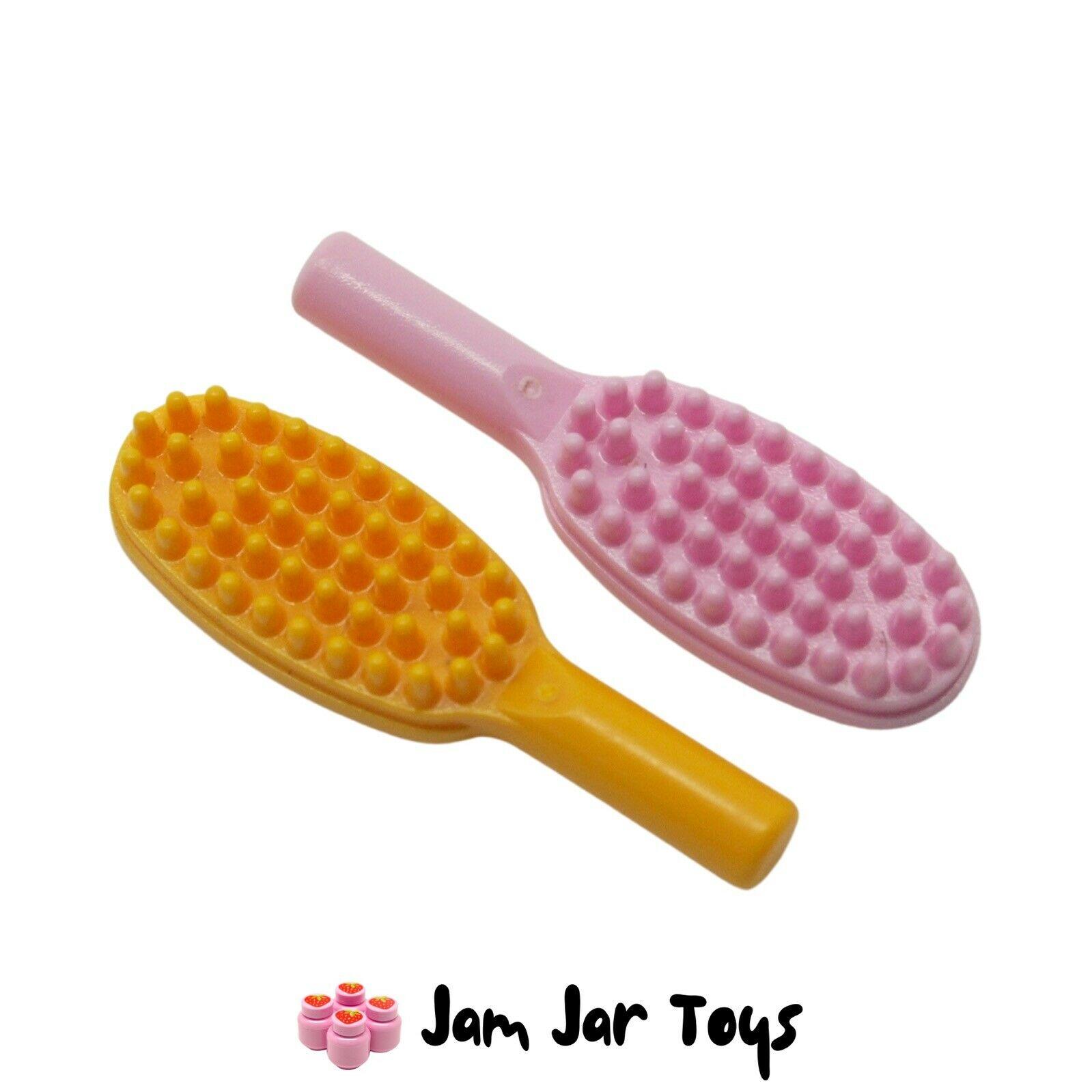 LEGO Hairbrushes Bright Pink and Bright Orange X 2