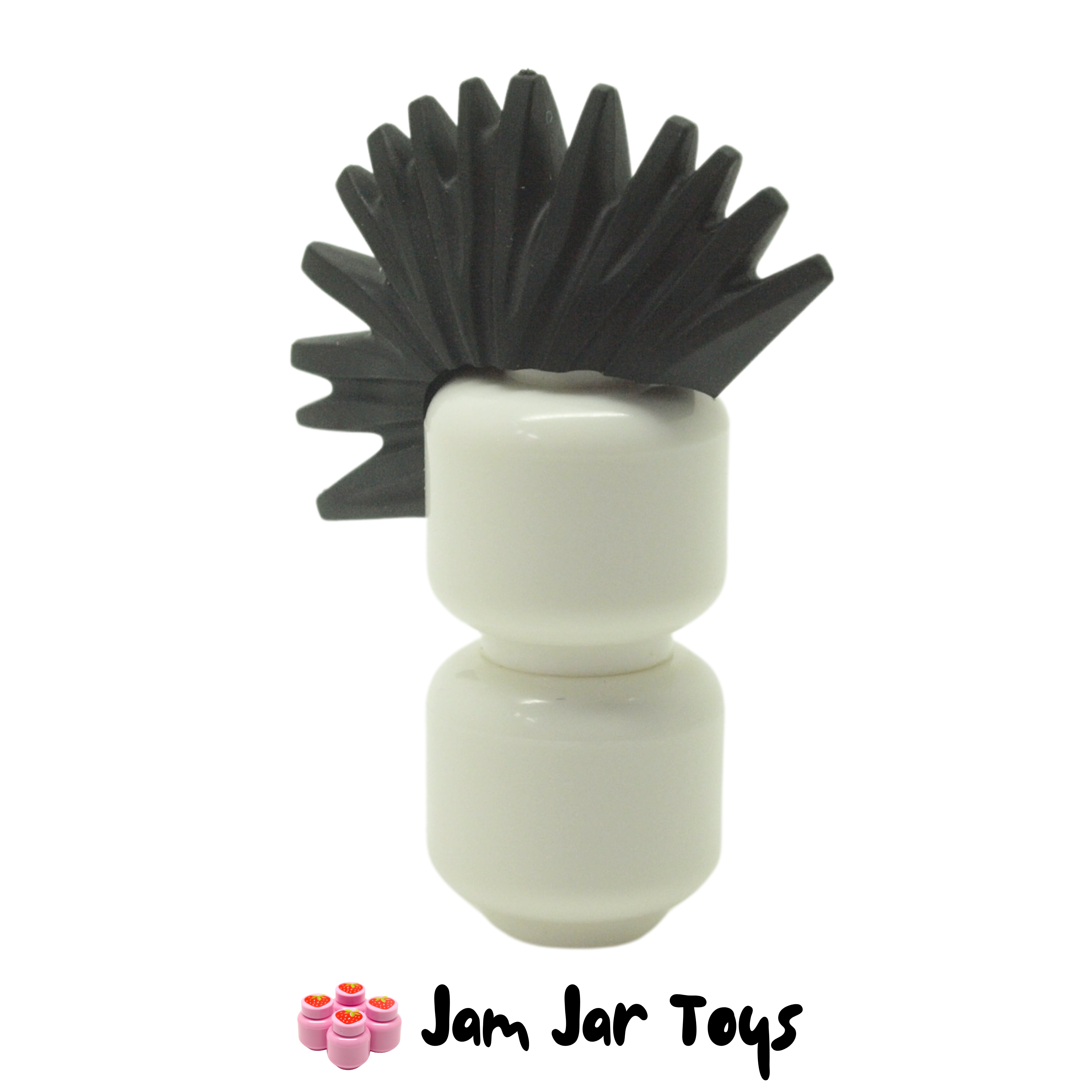 LEGO Minifigure Hair Wig Black Mohawk. H145