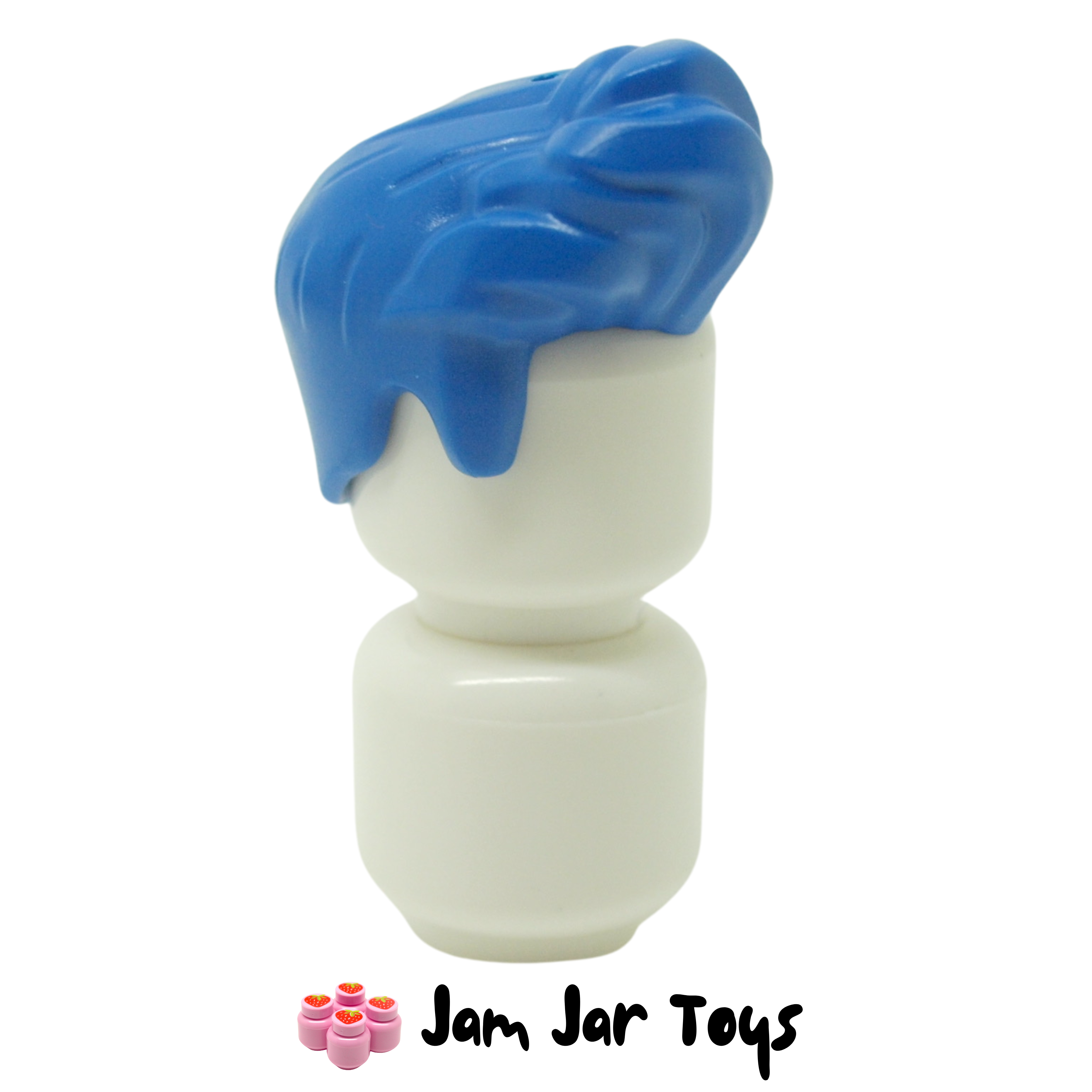 LEGO Blue Minifigure Hair with Right Front Quiff