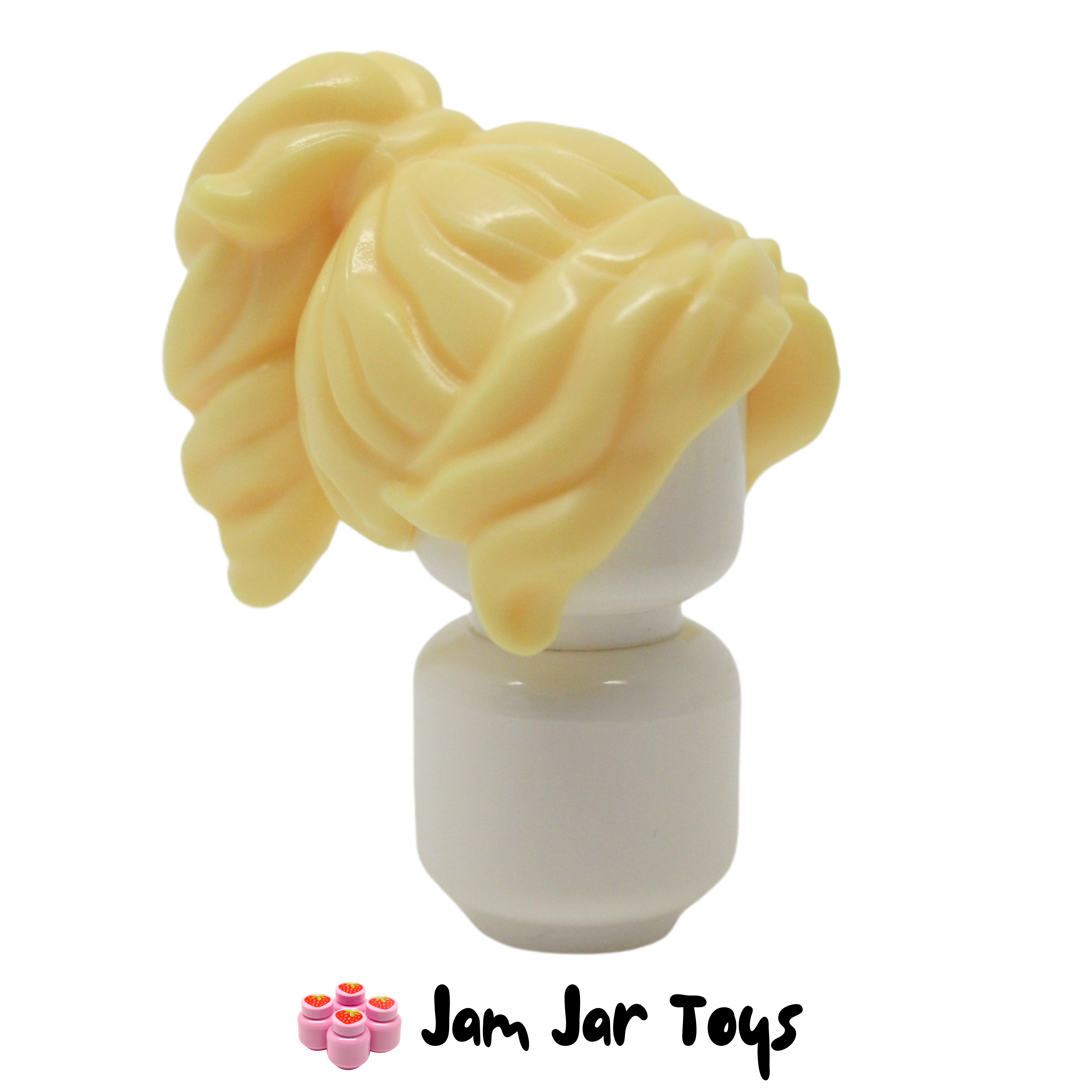 LEGO Arista Bright Light Yellow Hair Long Wavy with Ponytail
