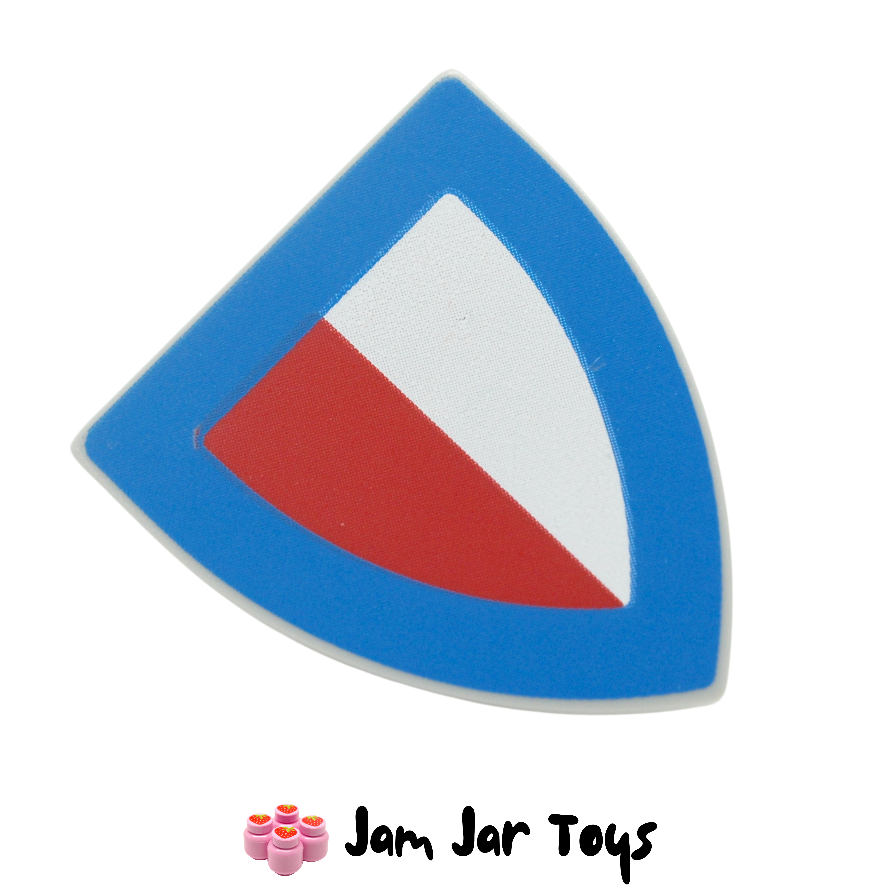 LEGO Triangular Shield with Red/White Halves