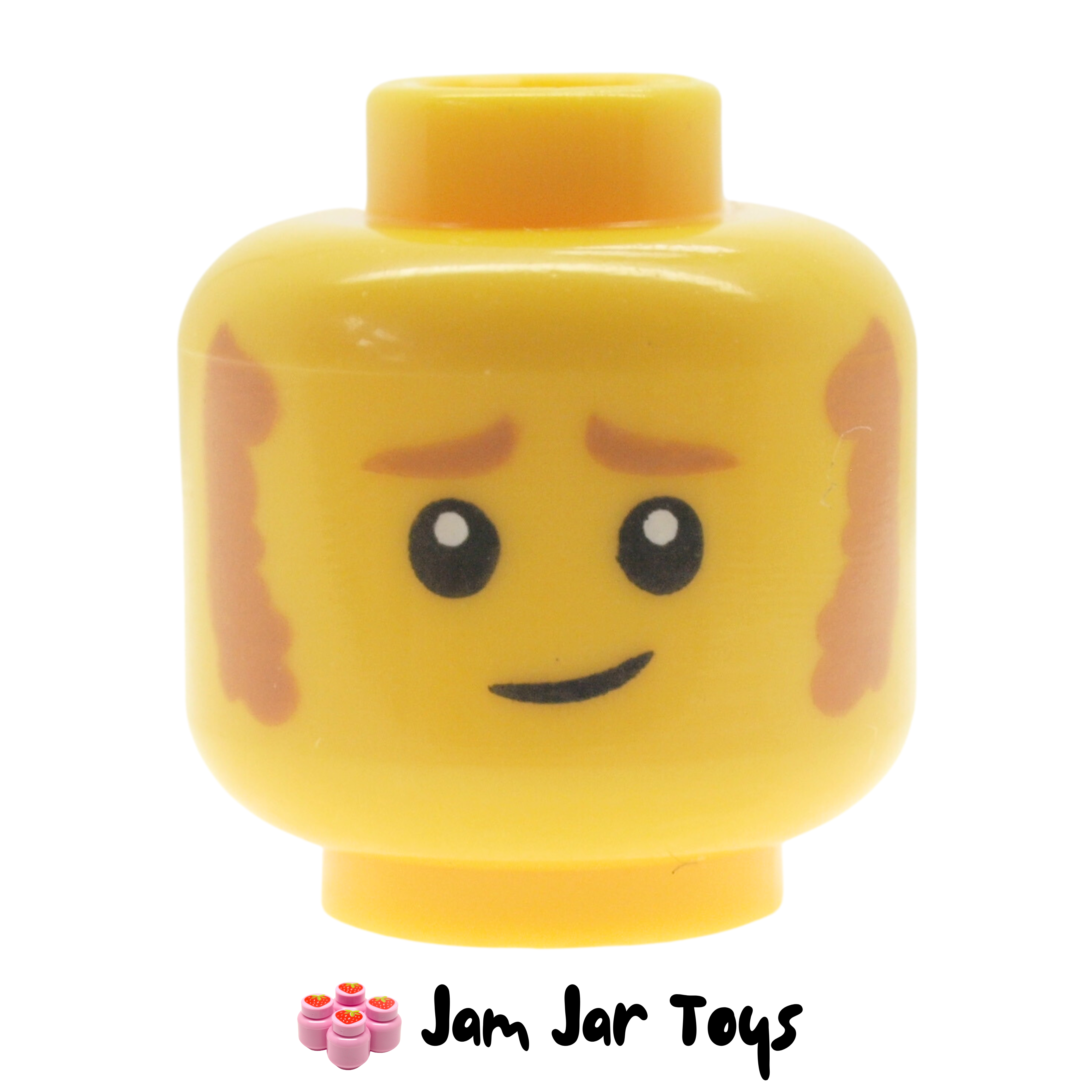 LEGO Clemmons Head, Nougat Sideburns, Concerned