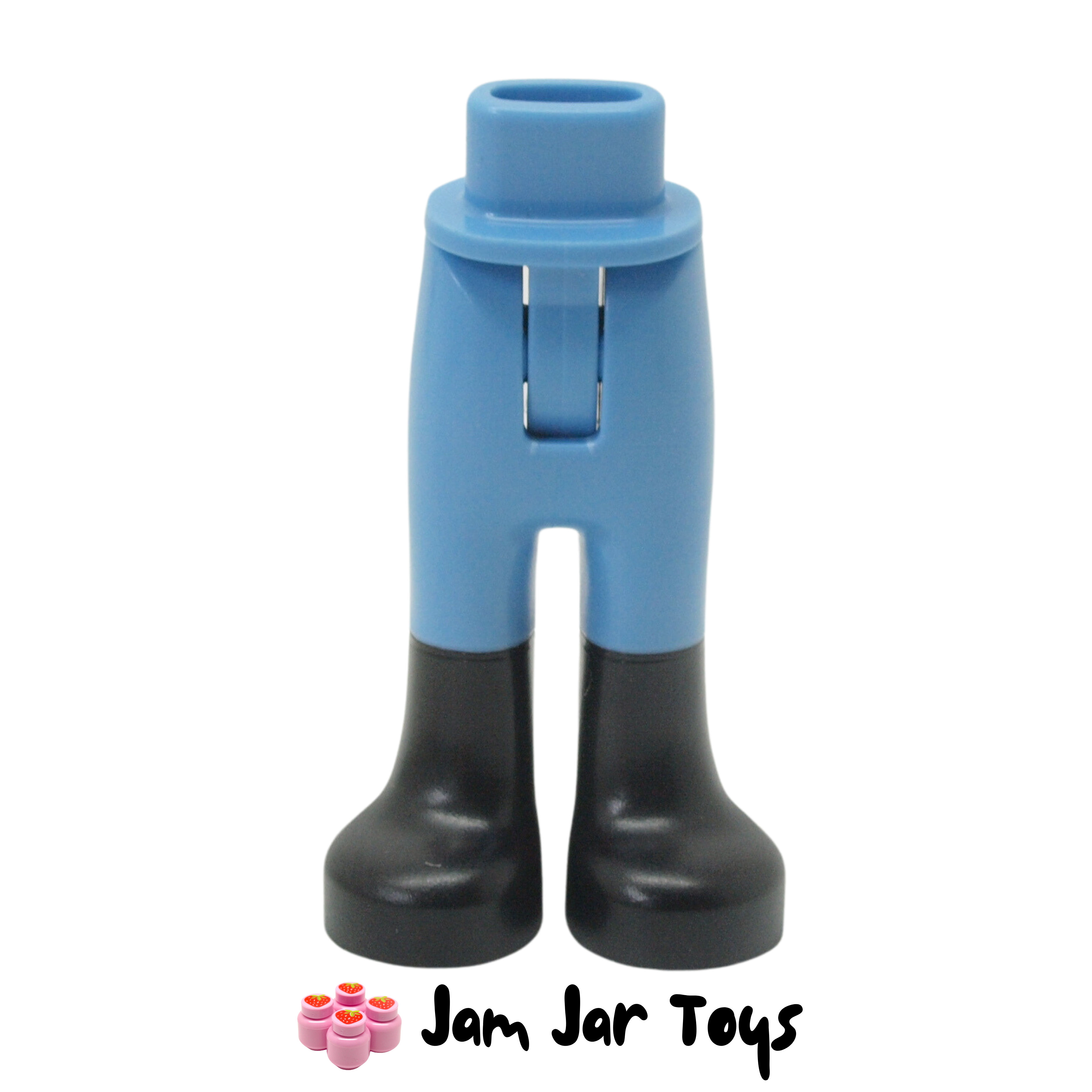 Medium Blue Minidoll Trousers with Back Pockets and Black Boots
