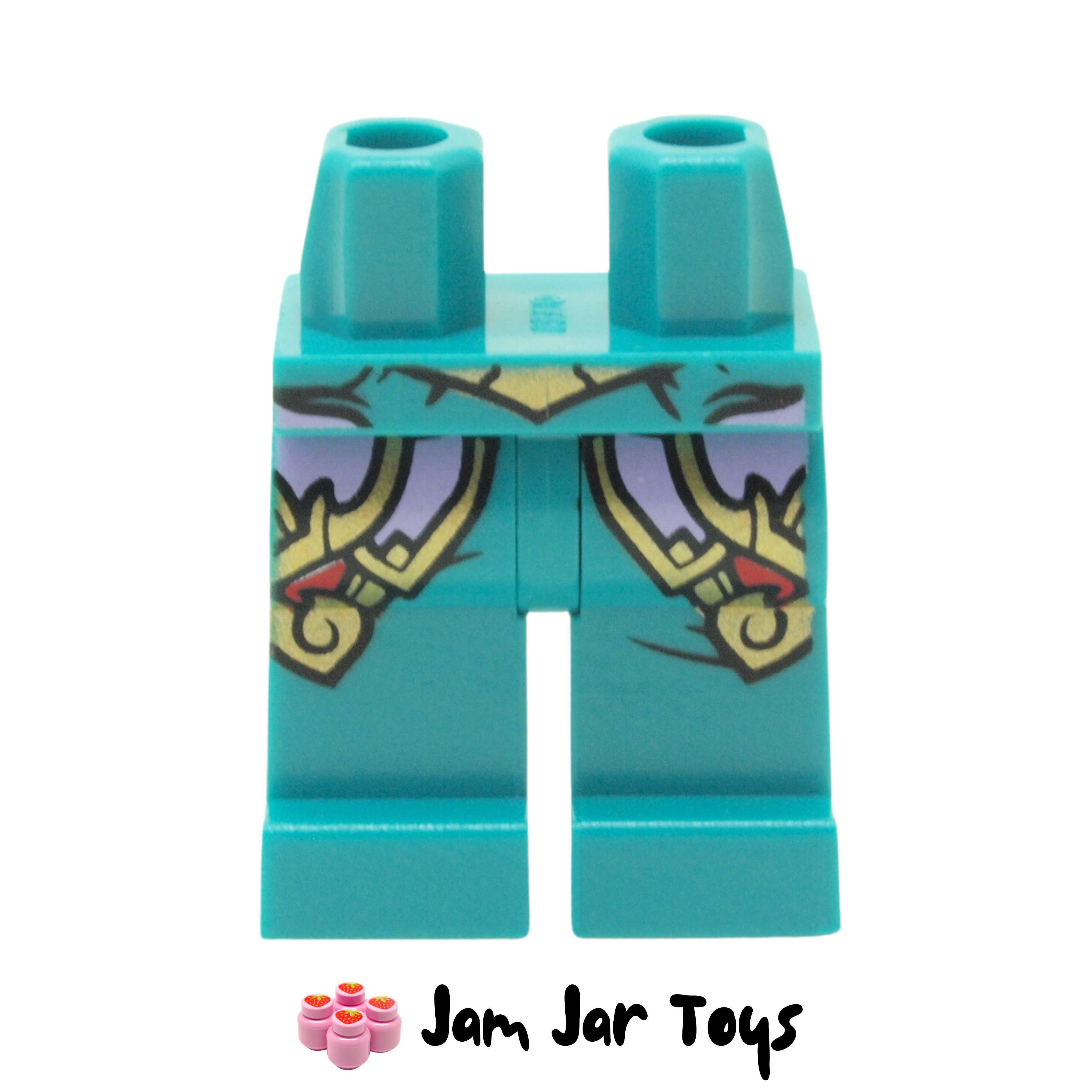 LEGO Dark Turquoise Legs with Gold and Lavender Armour.