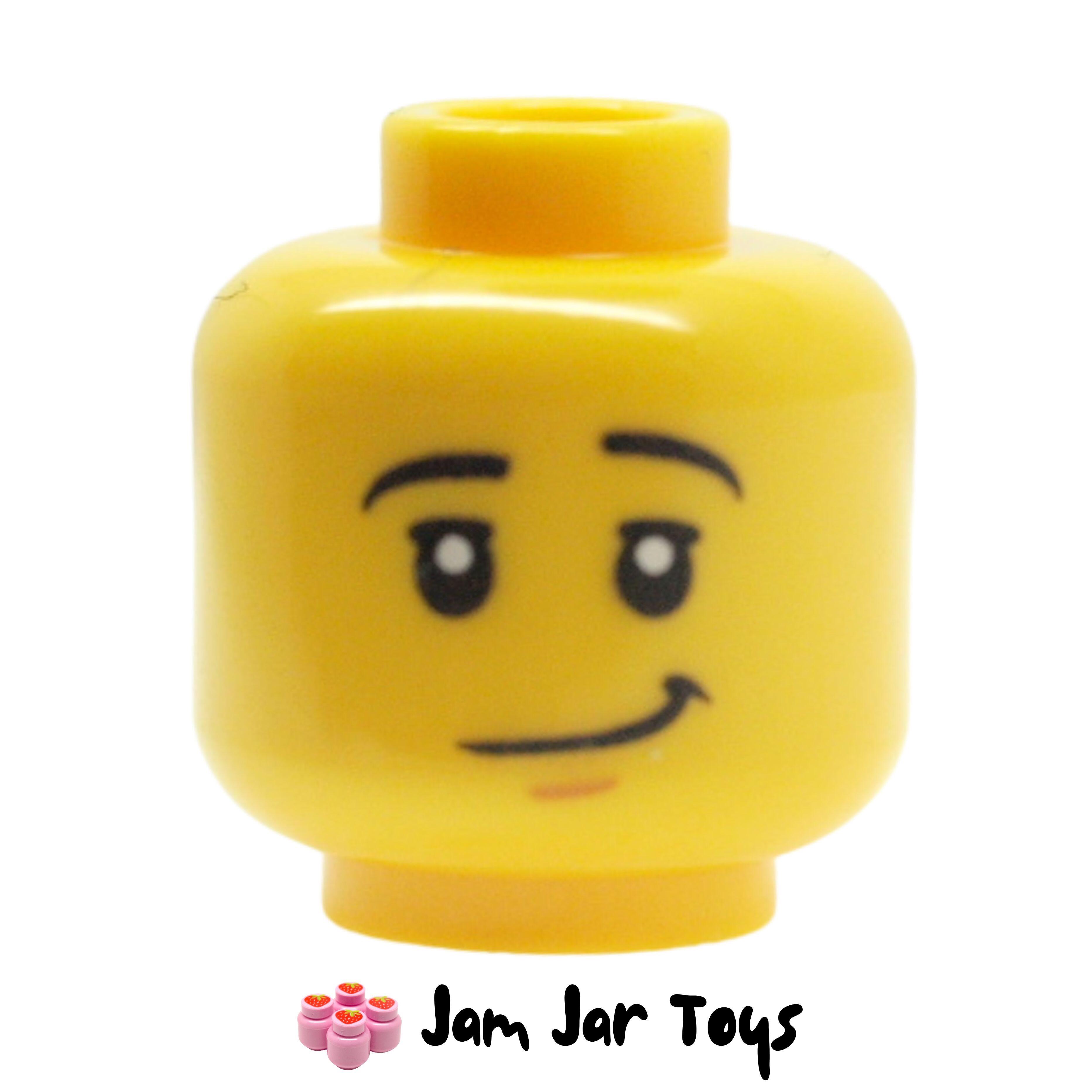LEGO Giraffe Guy Head Eyebrows Lopsided Grin Smile Showing Teeth HF79