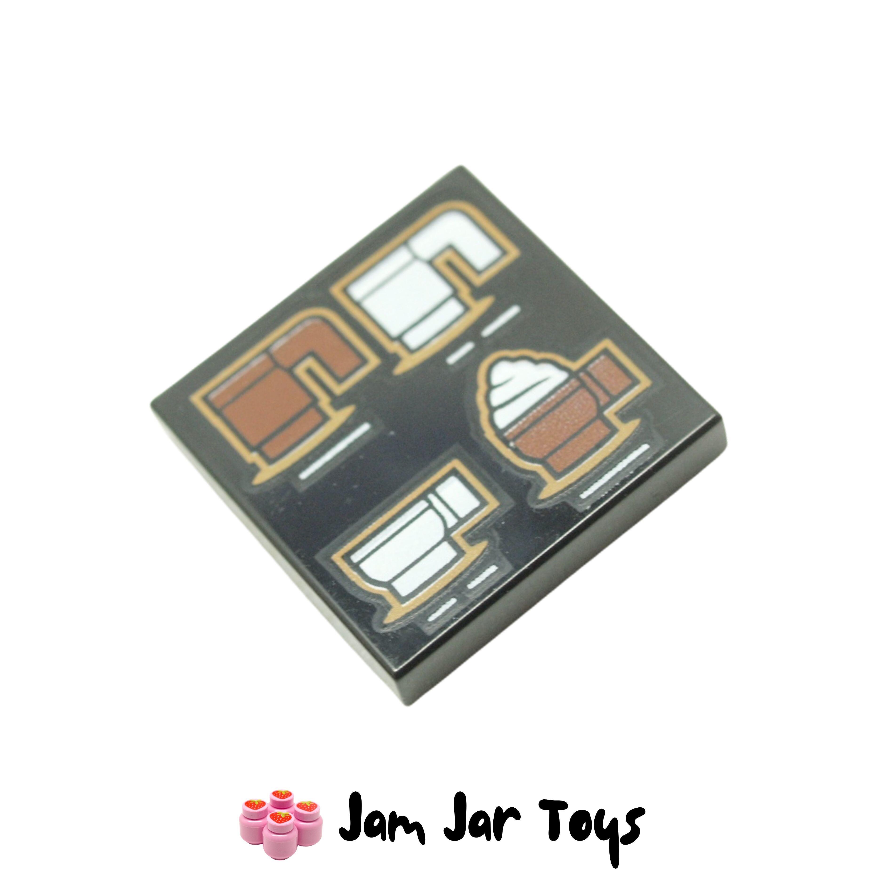 LEGO Black Coffee Mugs Tile 2 x 2