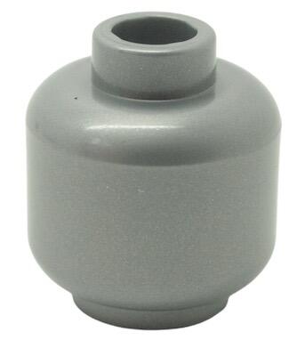 LEGO Plain Head Solid Colour Silver Metallic