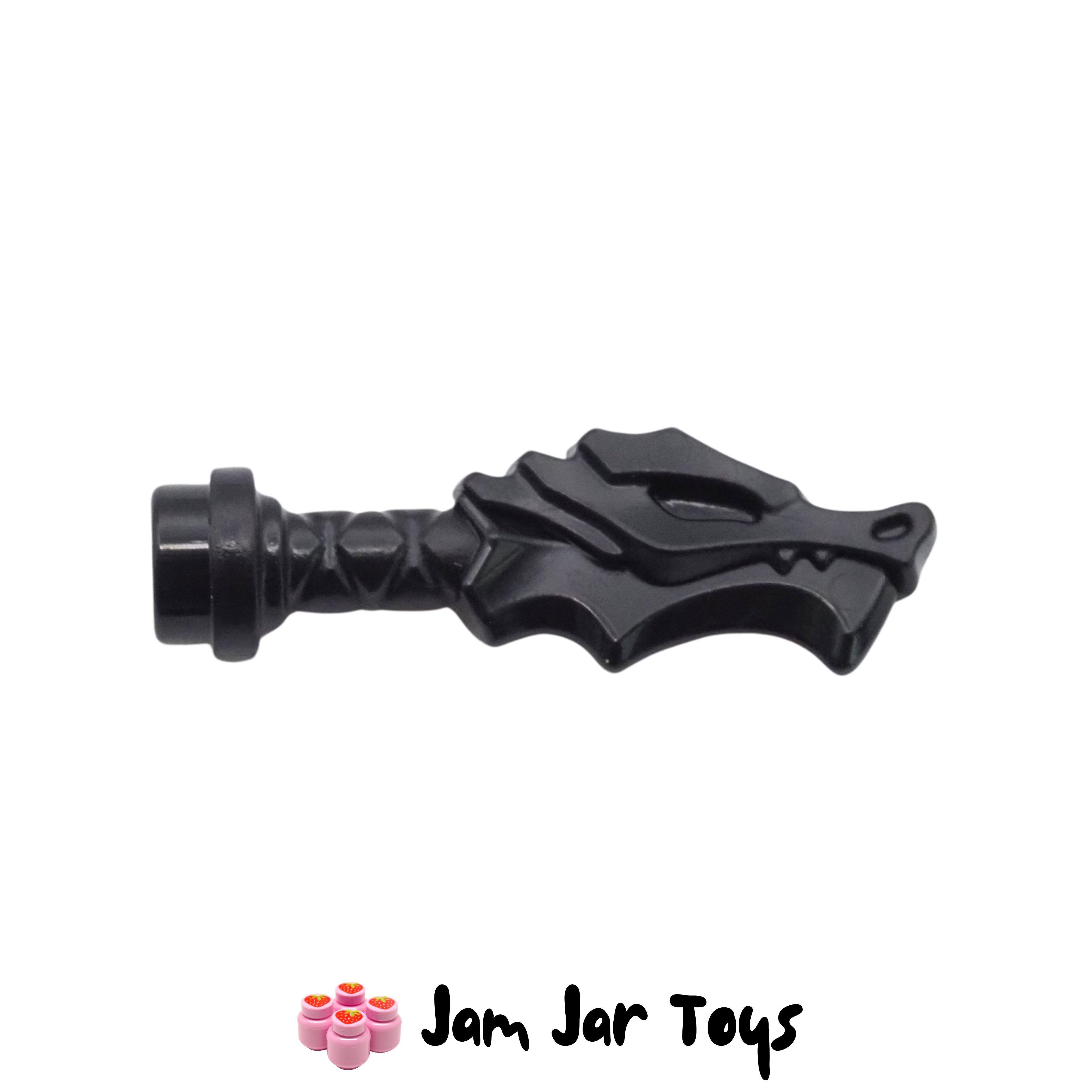 LEGO Black Sword Hilt with Dragon Head.
