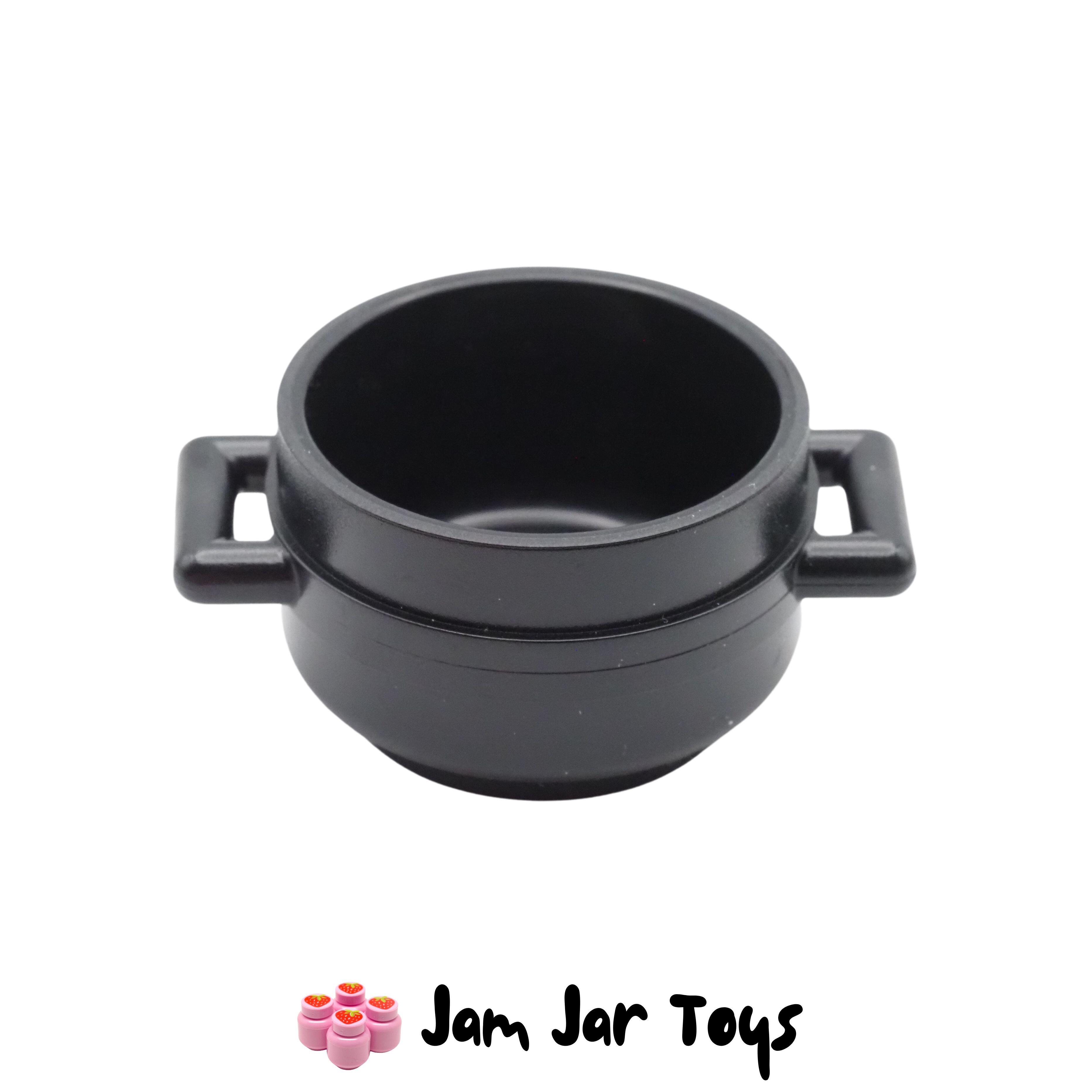 LEGO Black Pot / Cauldron 3 x 3 x 1 & 3/4 with Handles.