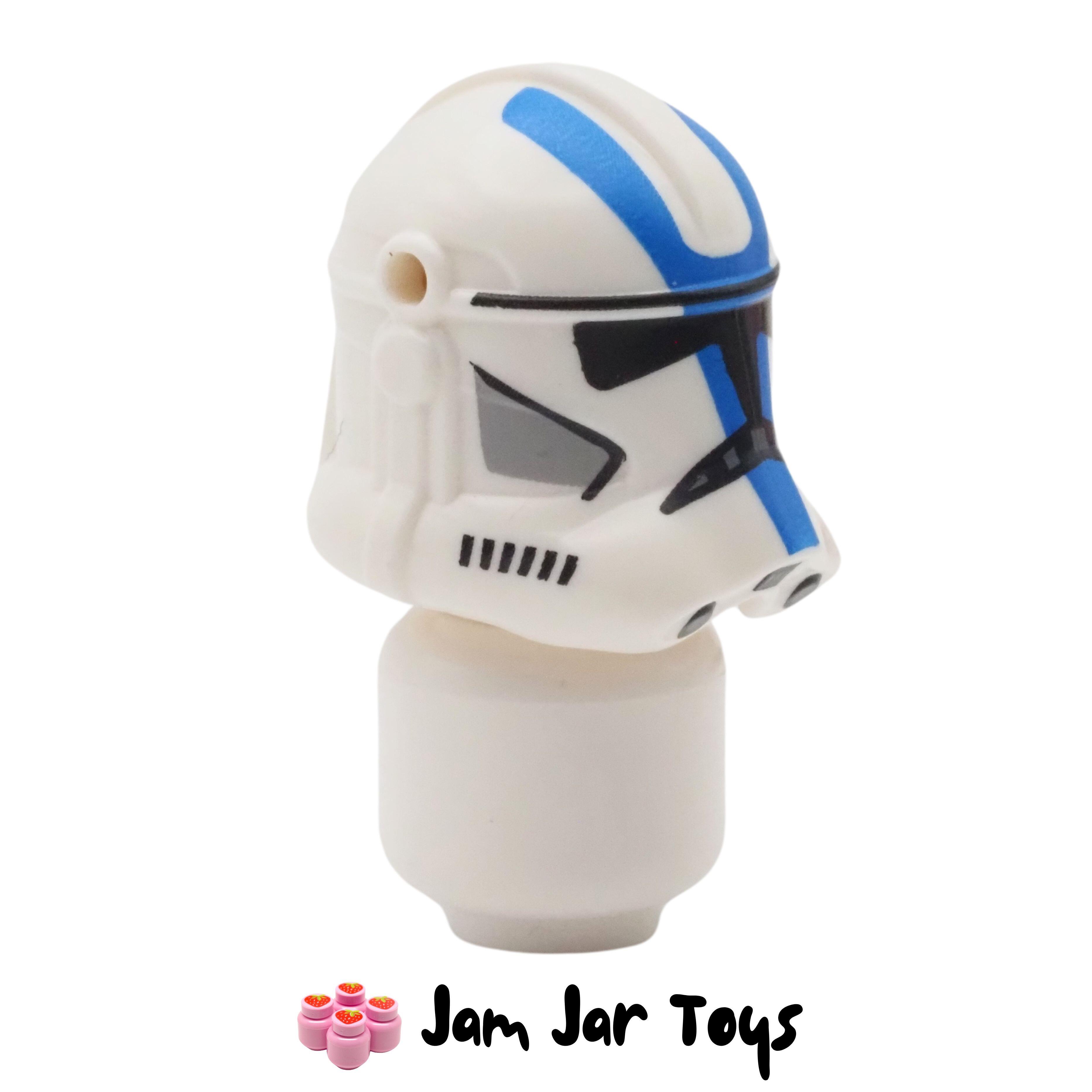 LEGO Clone Trooper Phase 2 Helmet, Blue and Light Grey Markings