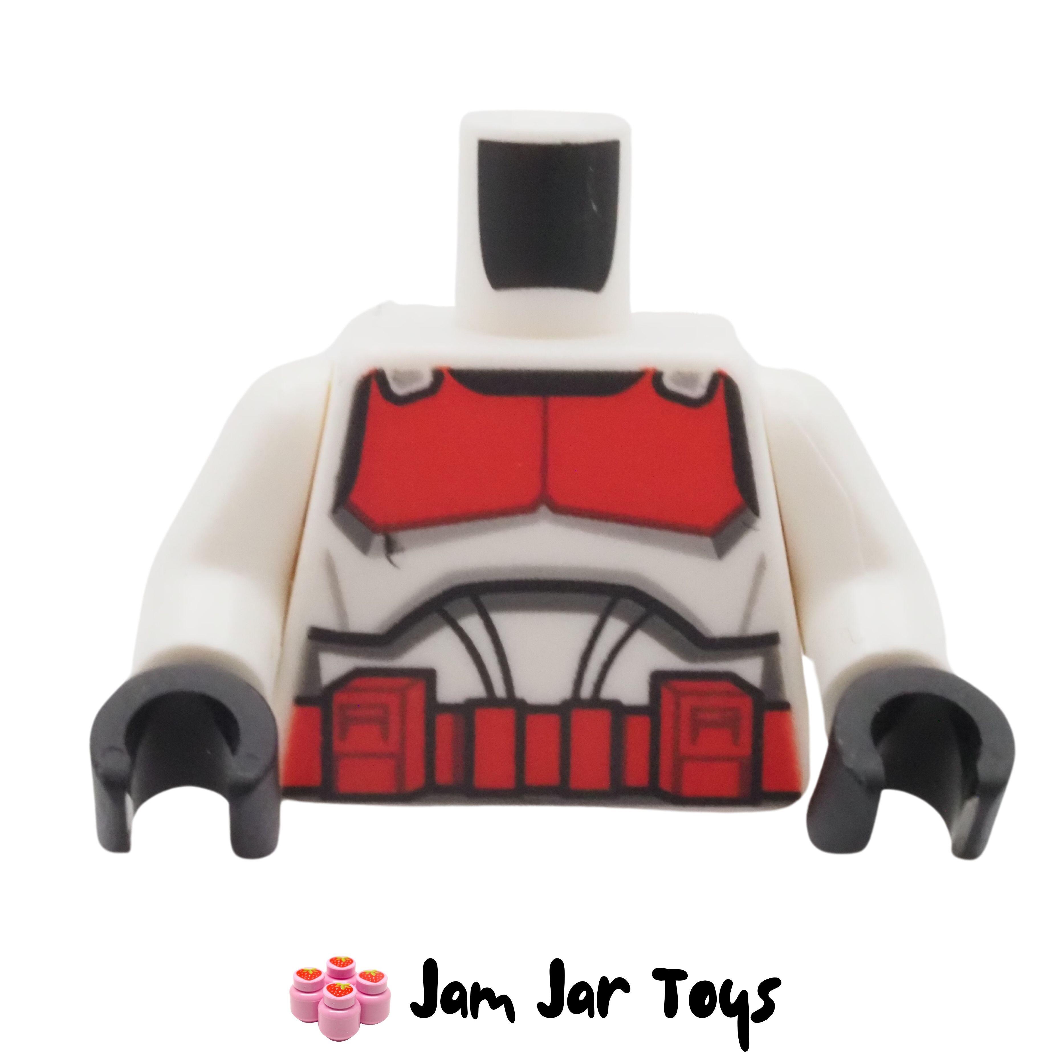 LEGO Coruscant Guard Clone Trooper Torso, Armoured with Red Markings.