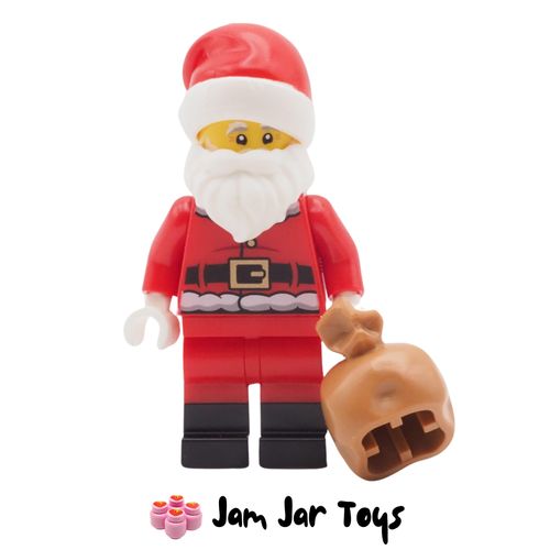 LEGO CITY Minifigure Santa - Fur Lined Jacket, Red Legs, Black Boots.