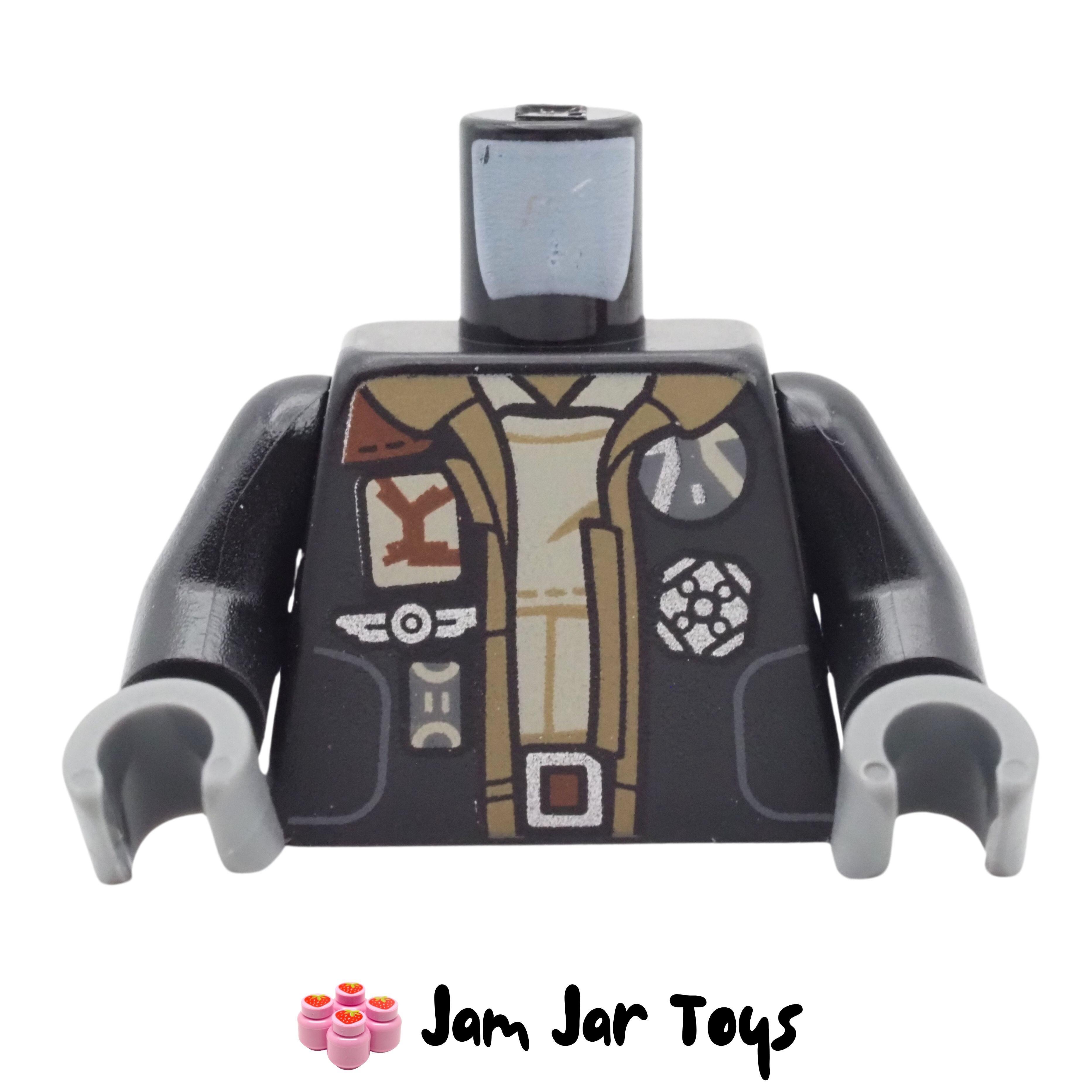 LEGO Fern, Black Jacket Torso, Tan Shirt, Dark Tan Trim, Silver Badges, Belt.