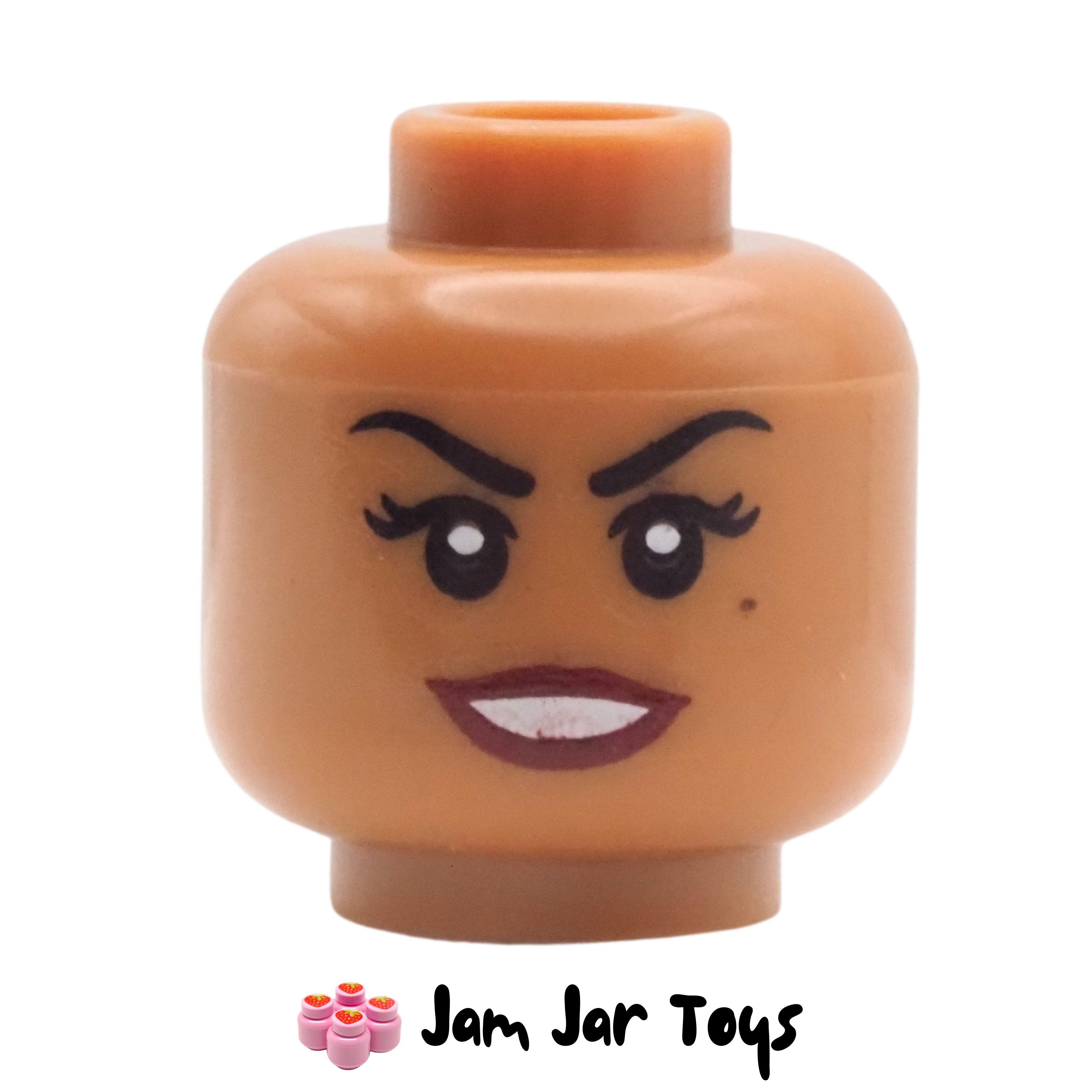 LEGO Barbara Gordon Medium Nougat Head, Beauty Mark, Red Lips