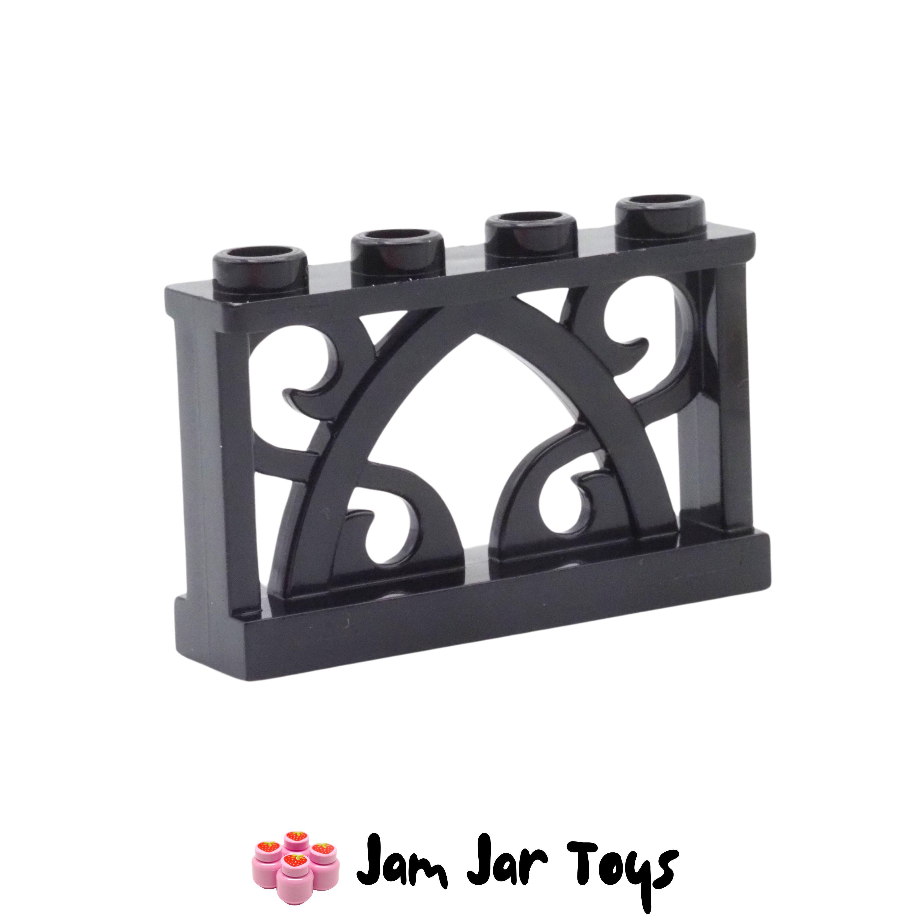 LEGO Black Ornamental Fence 1 x 4 x 2