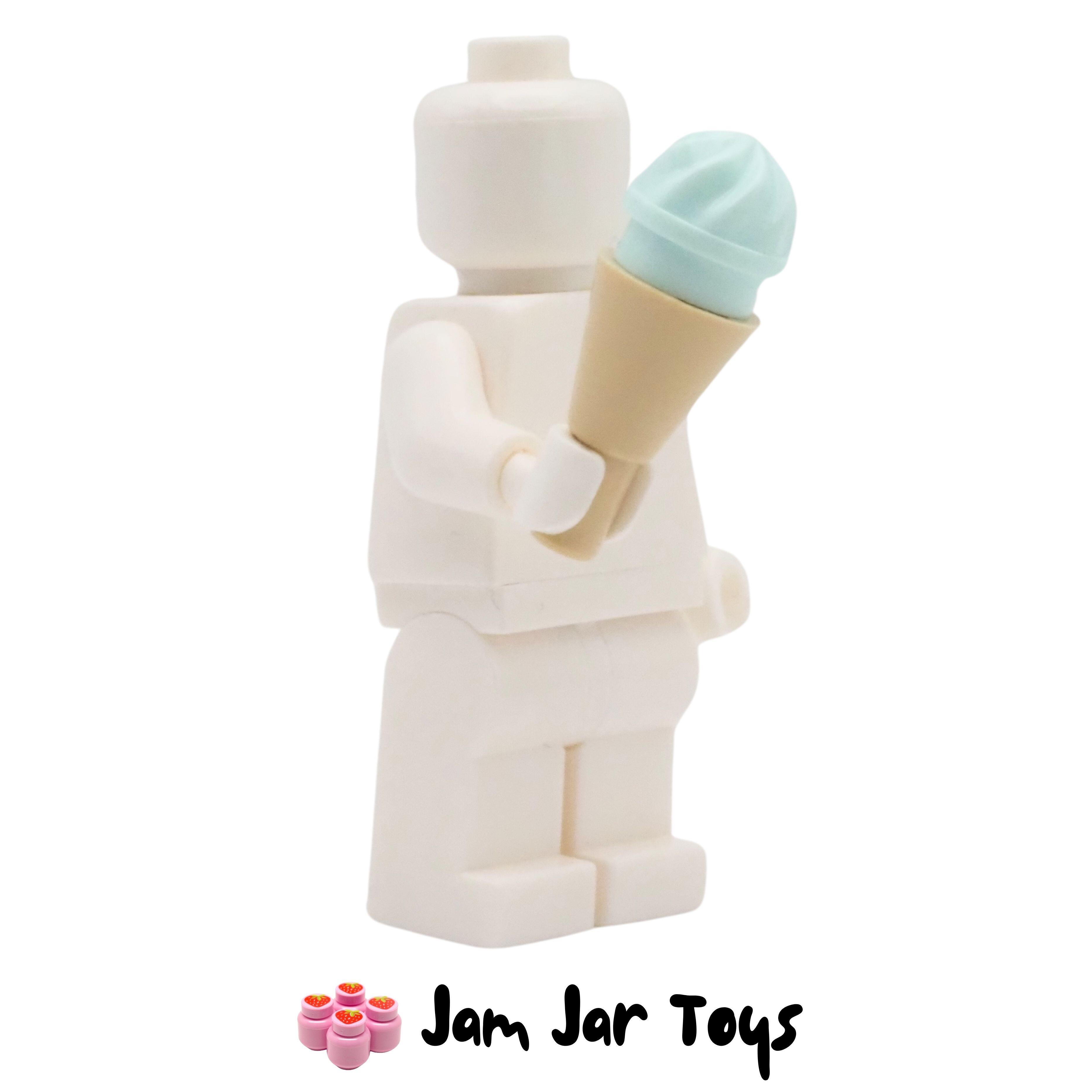 LEGO Tan Cone with Aqua / Mint Ice Cream