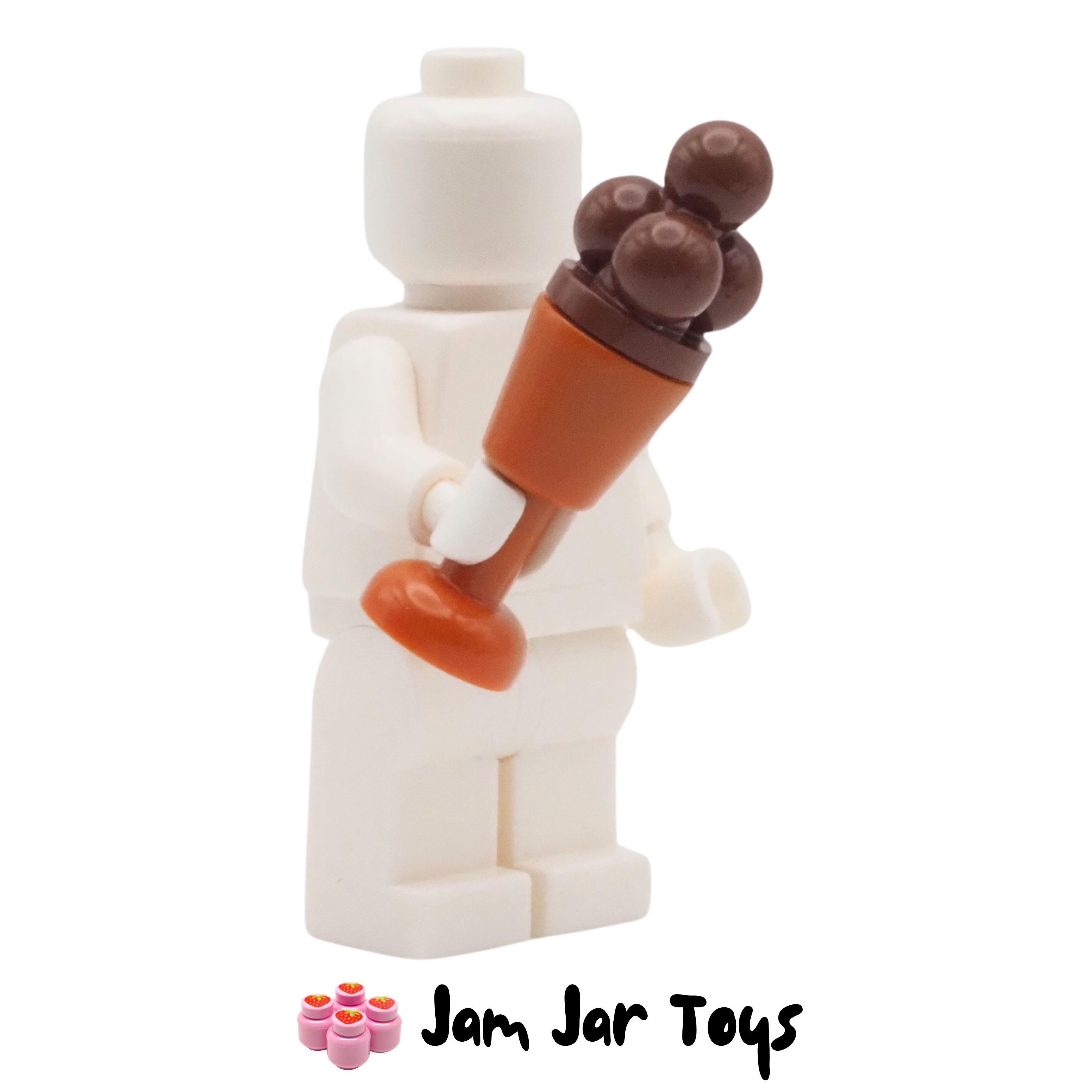 LEGO Dark Orange Goblet With Chocolate Ice Cream Sundae.